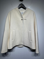 Fabrique White Clasp Knit Jacket L