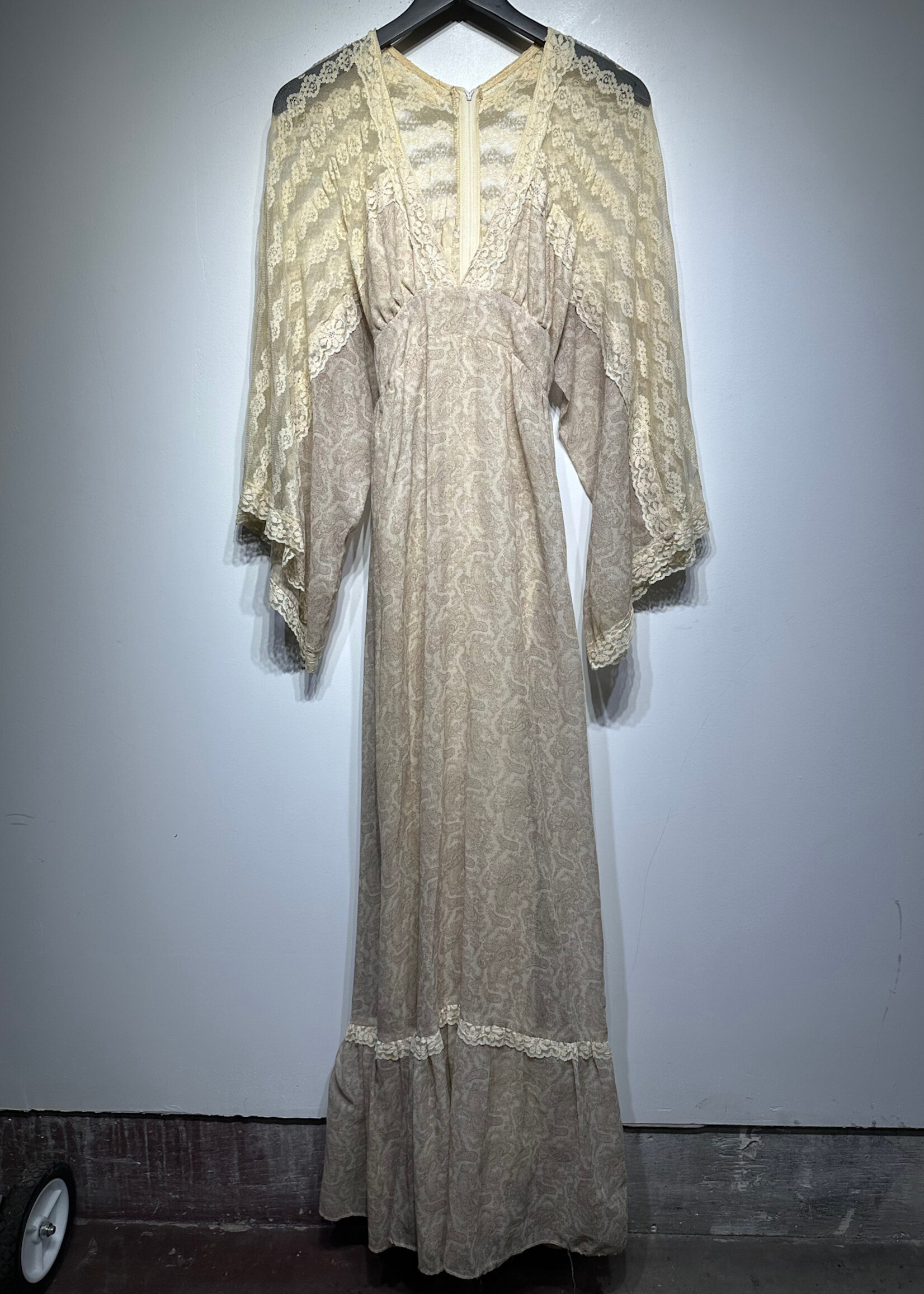 Gunne Sax Cream Lace Floral Dress S