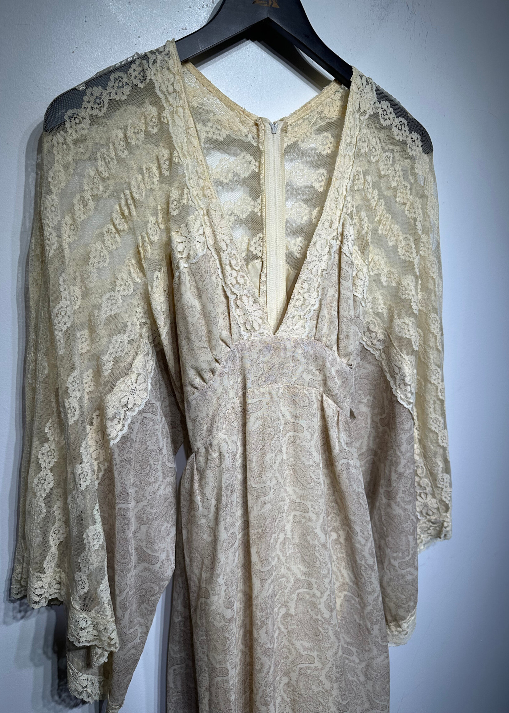 Gunne Sax Cream Lace Floral Dress S