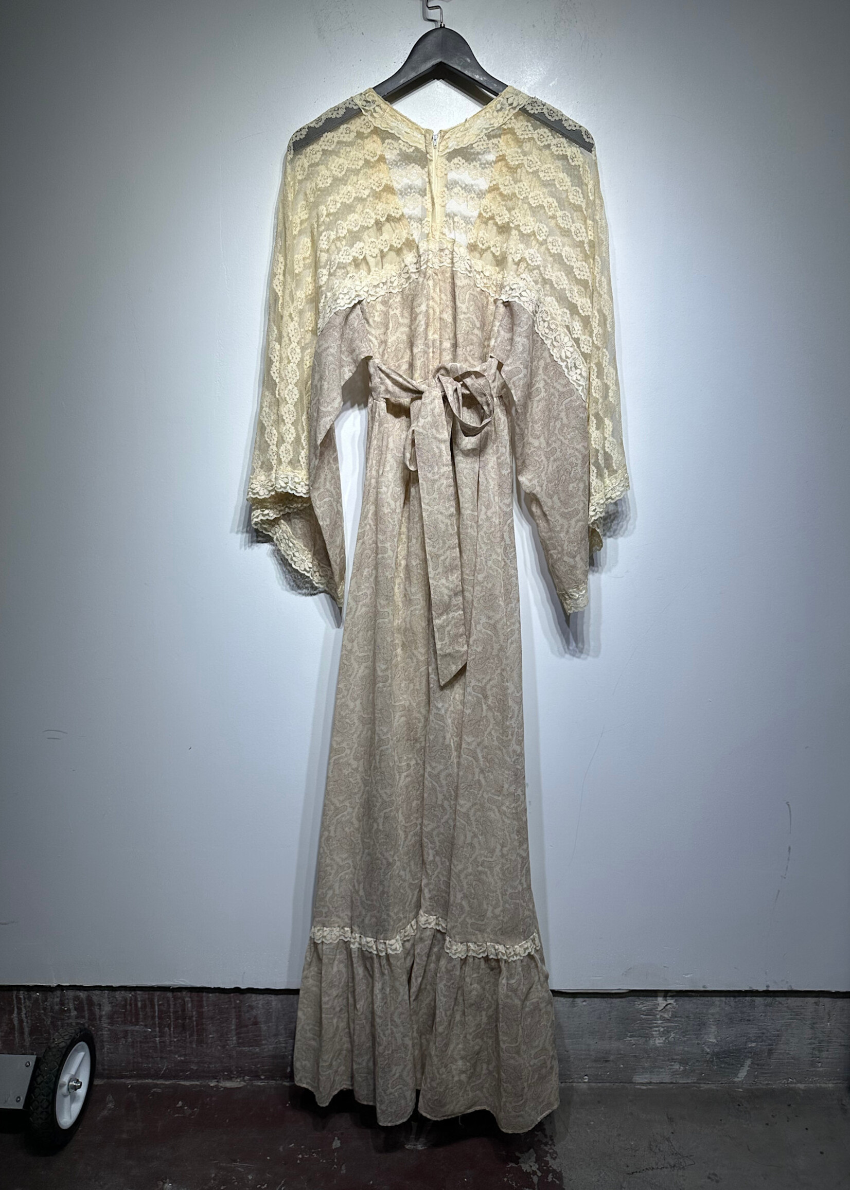 Gunne Sax Cream Lace Floral Dress S