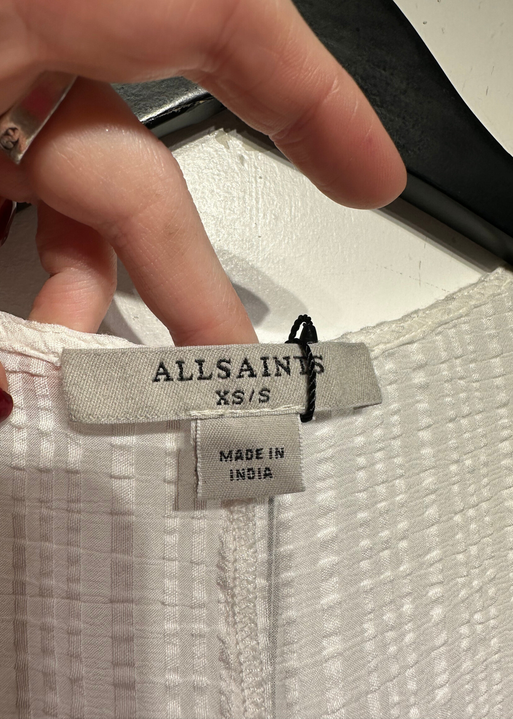 Allsaints White Sheer Coverup AS IS XS/S