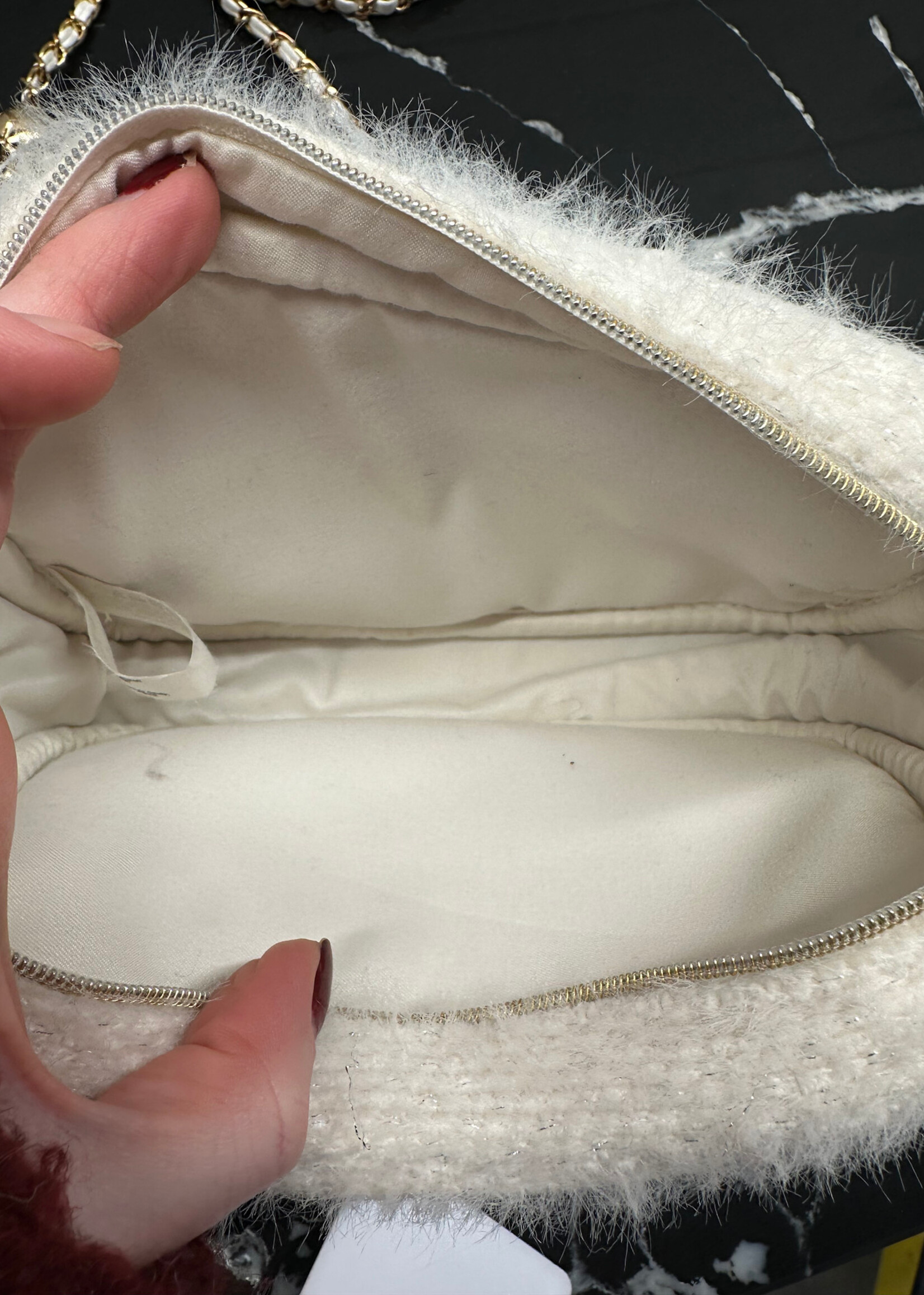 Chanel Beauty White Crossbody