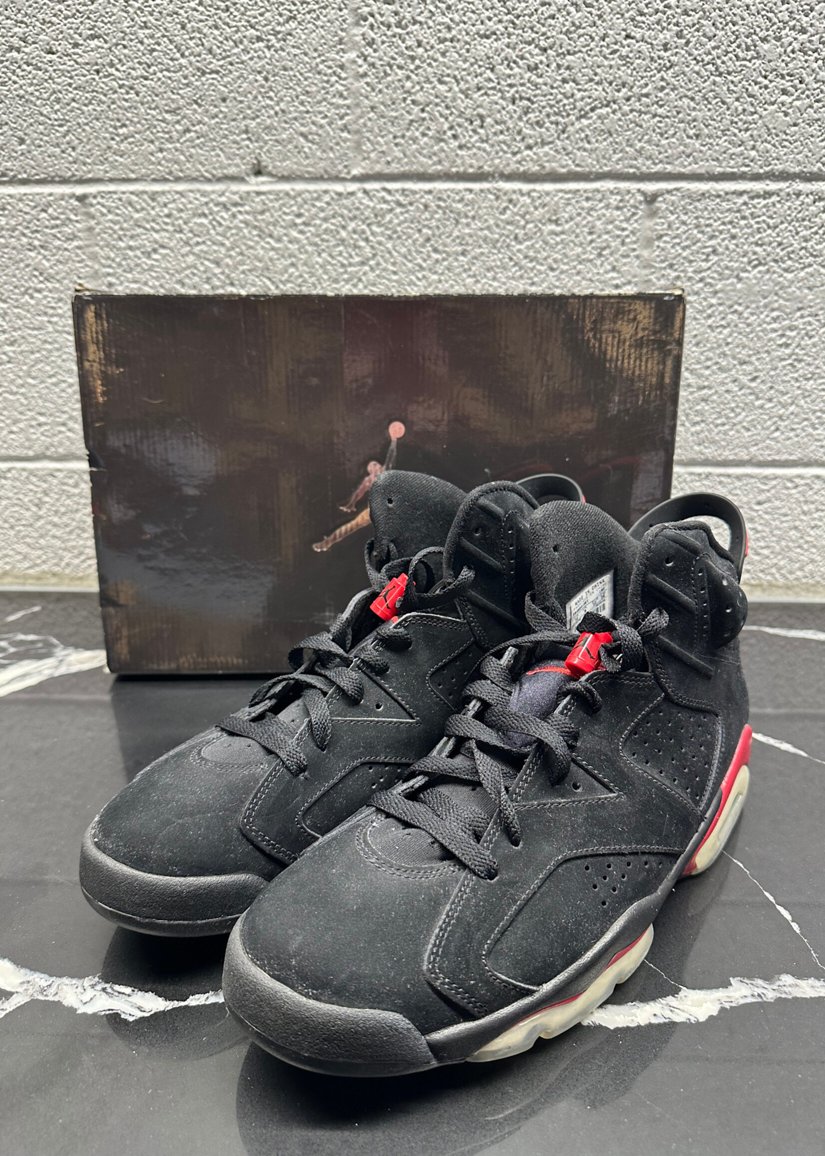 Jordan 6 Black Varsity Red Masc 10