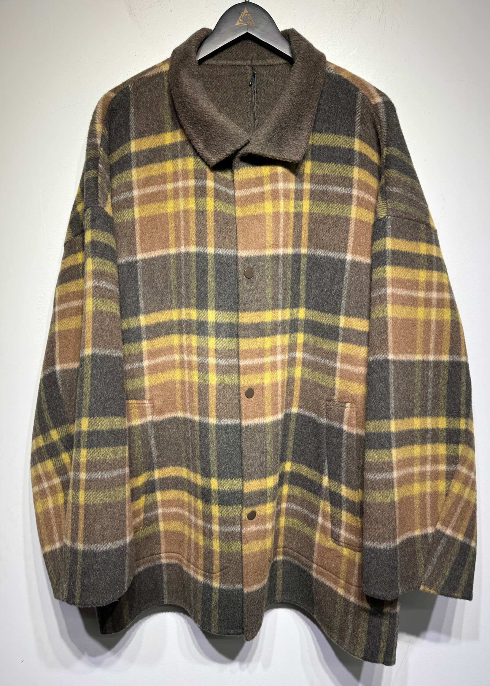 NWT Slowear Yellow Flannel Shacket Masc L