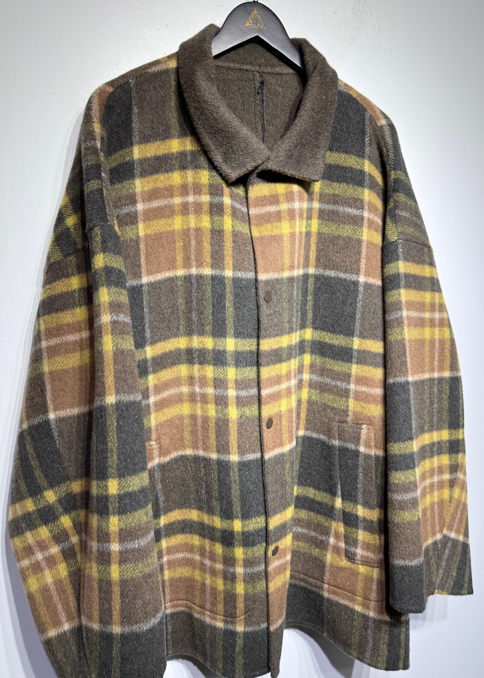 NWT Slowear Yellow Flannel Shacket Masc L