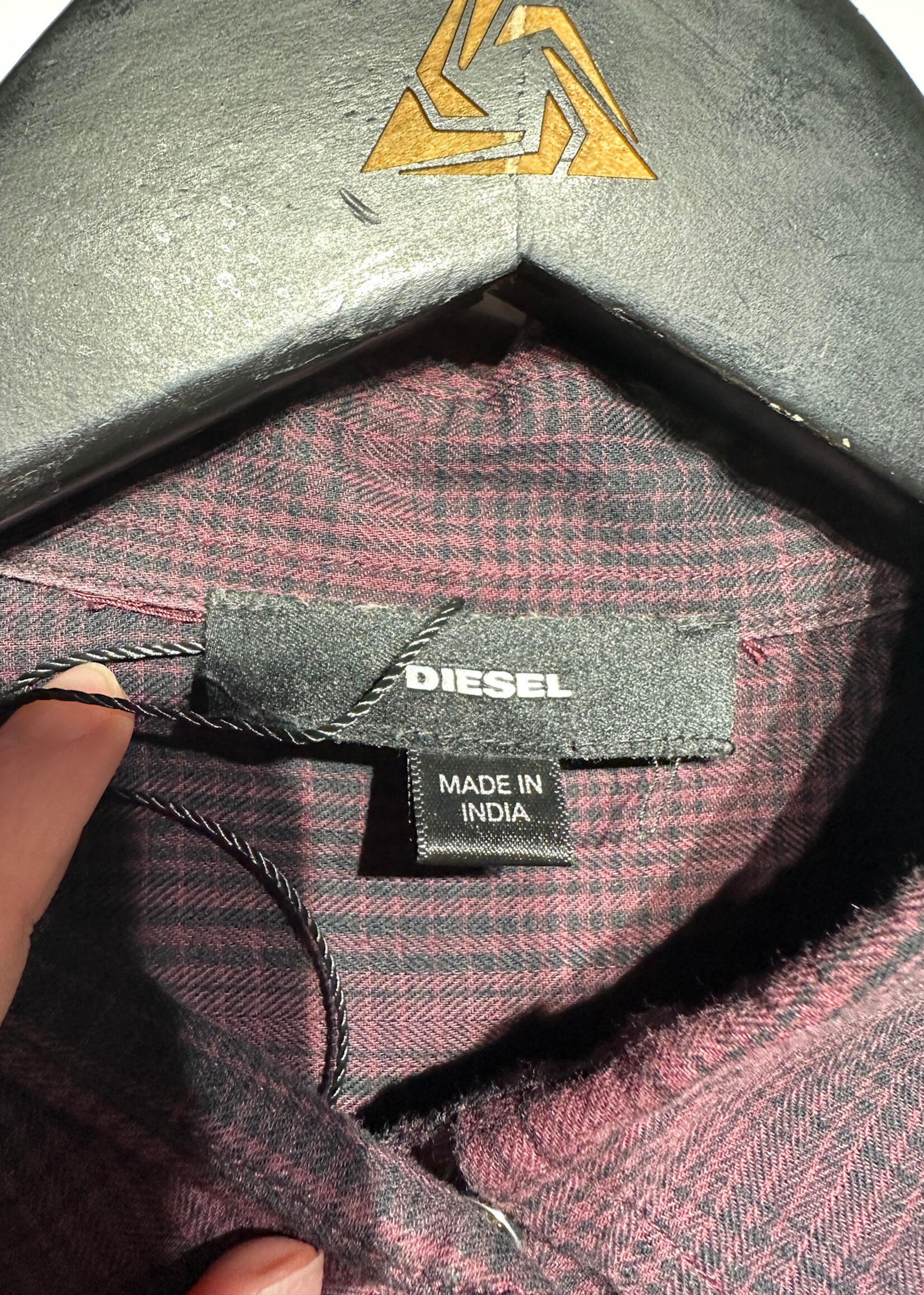 Diesel Layered Skirt Purple Flannel Dress S