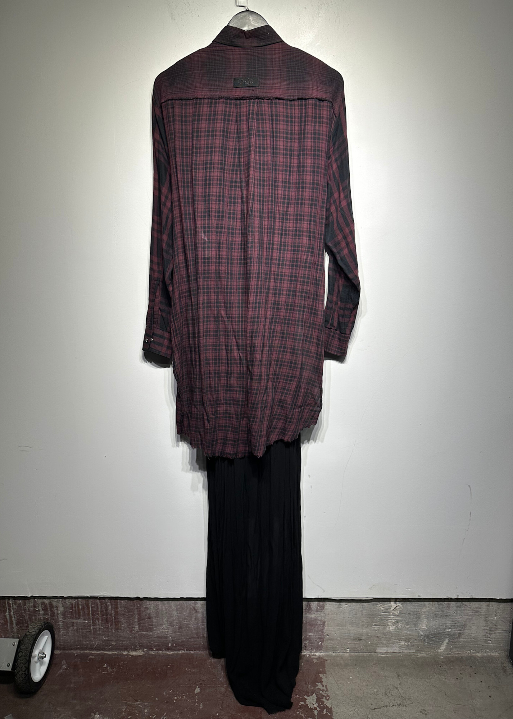 Diesel Layered Skirt Purple Flannel Dress S