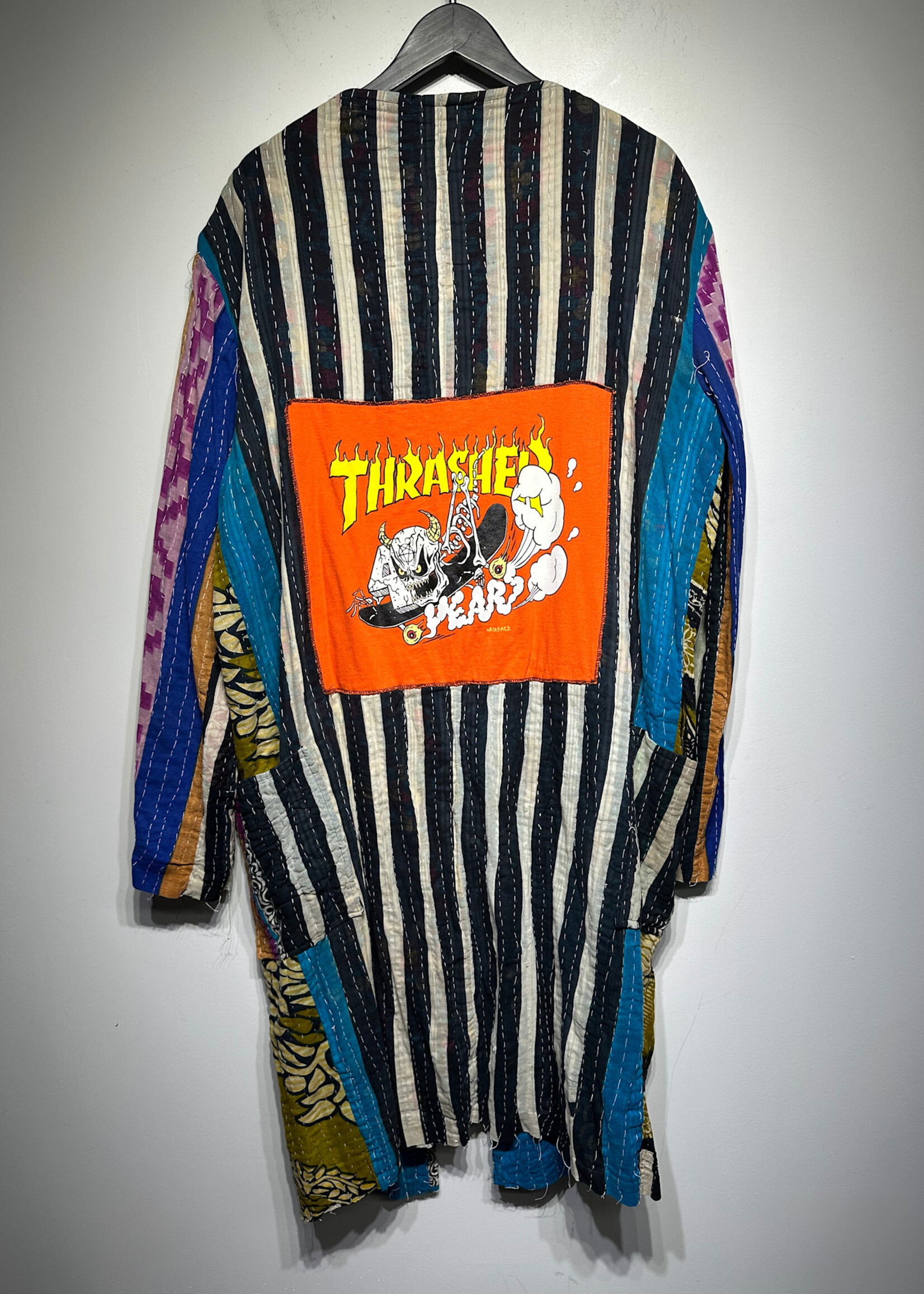 Thrasher Reworked Quilted Long Coat M