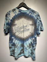 Vintage Harley Milwaukee Blue Tie Dye Tee L