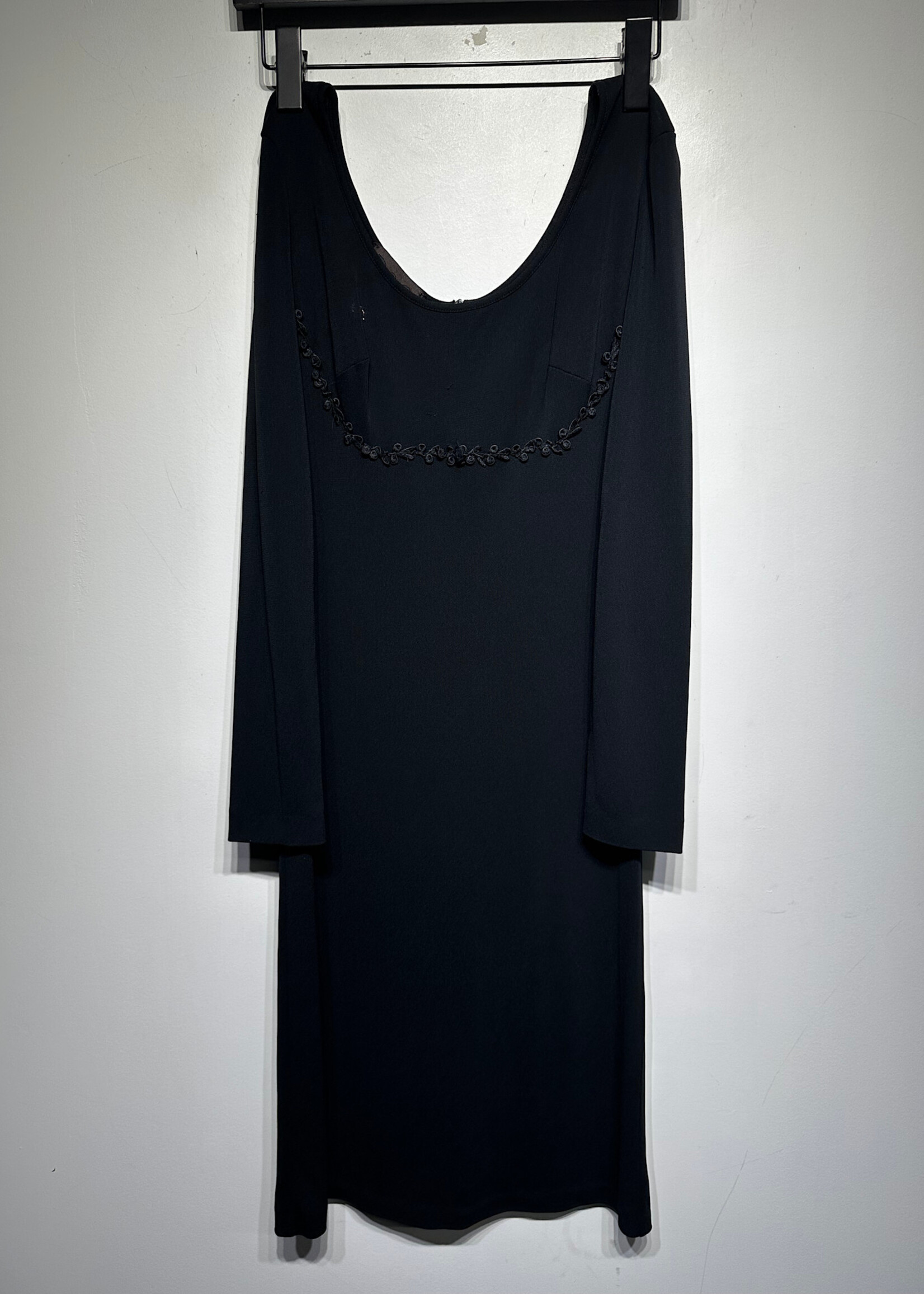 D&G Y2K Black Floral LS Dress AS IS S/M (27"-30")