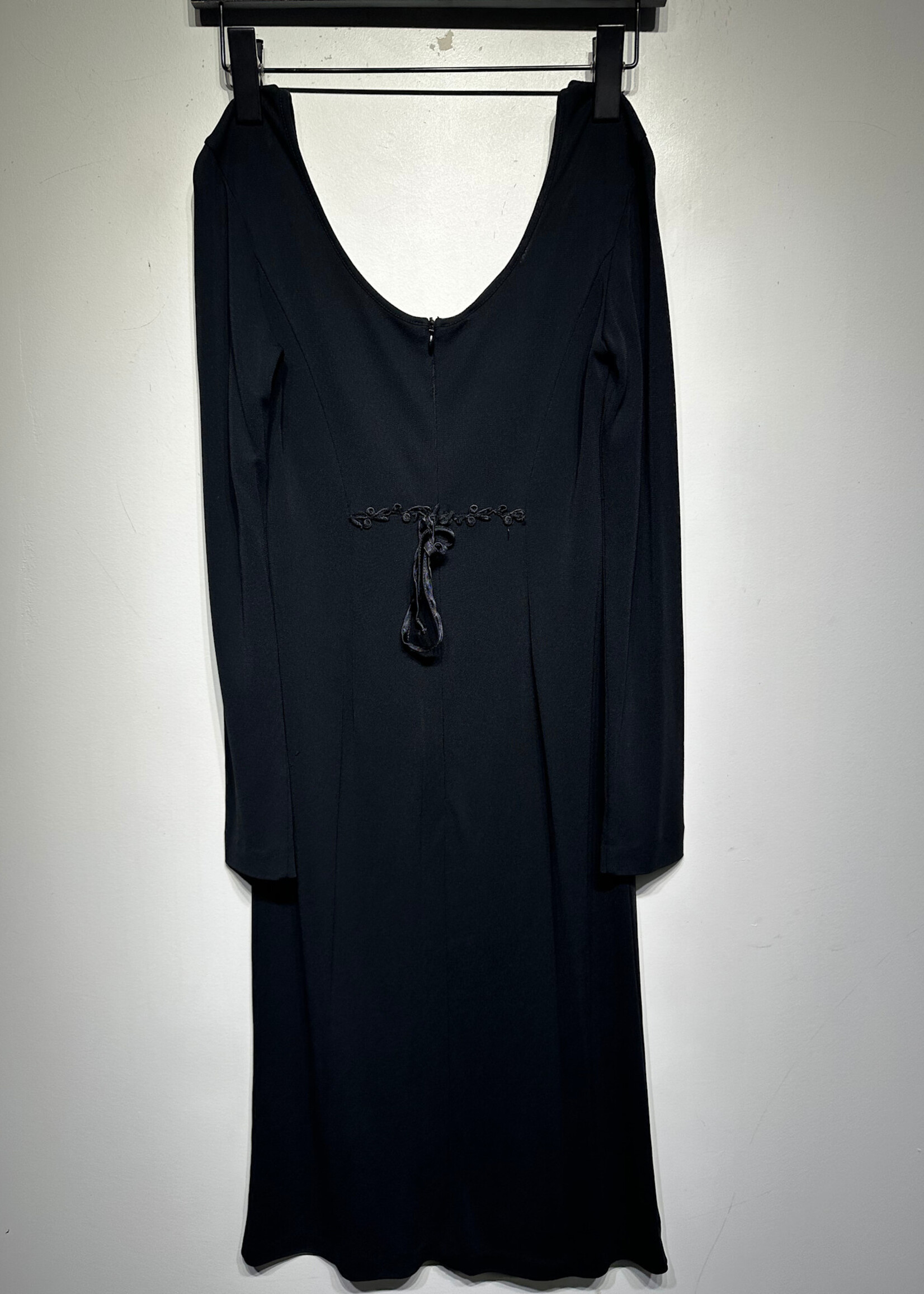 D&G Y2K Black Floral LS Dress AS IS S/M (27"-30")