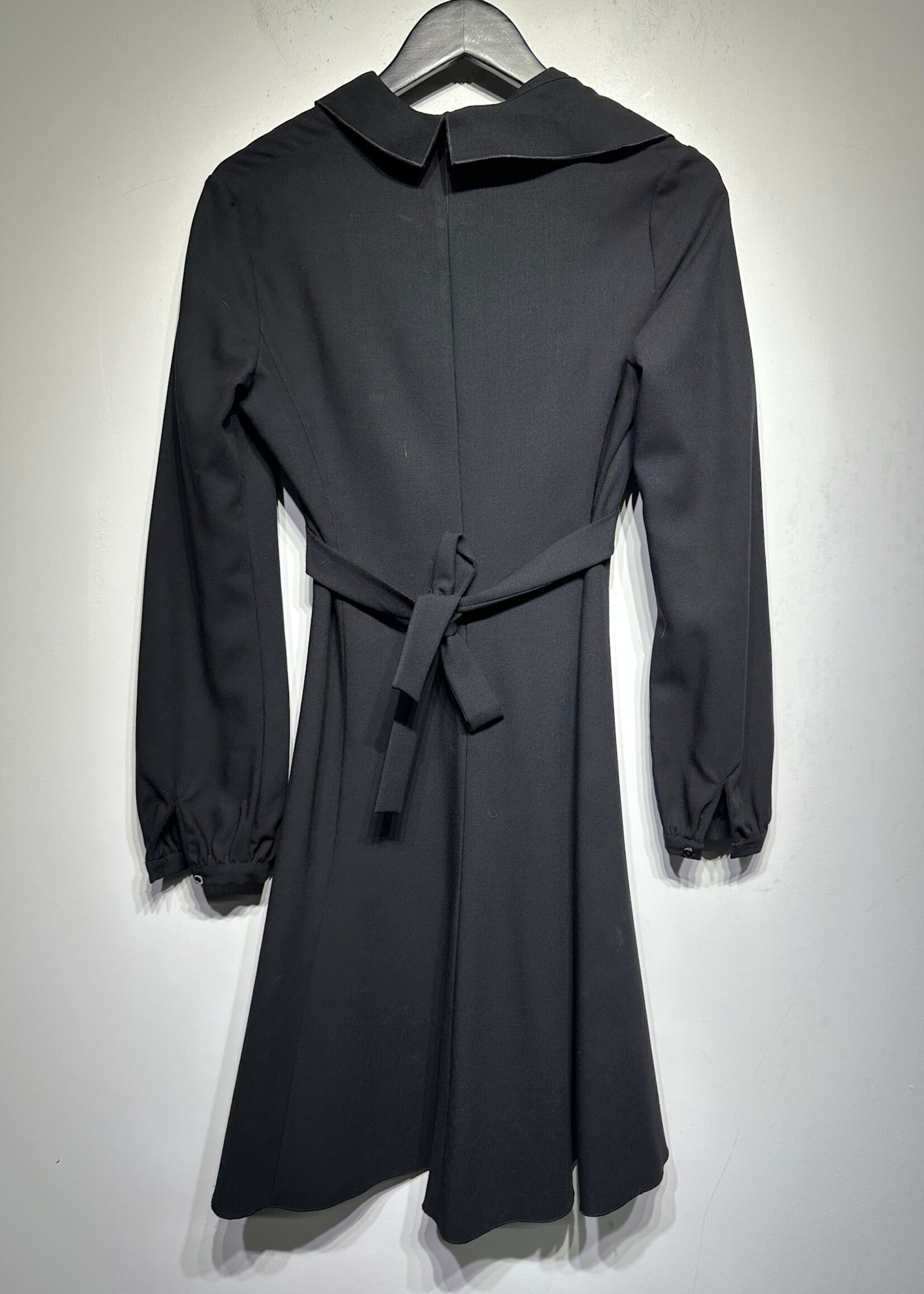 Valentino Black Ruffle LS Dress