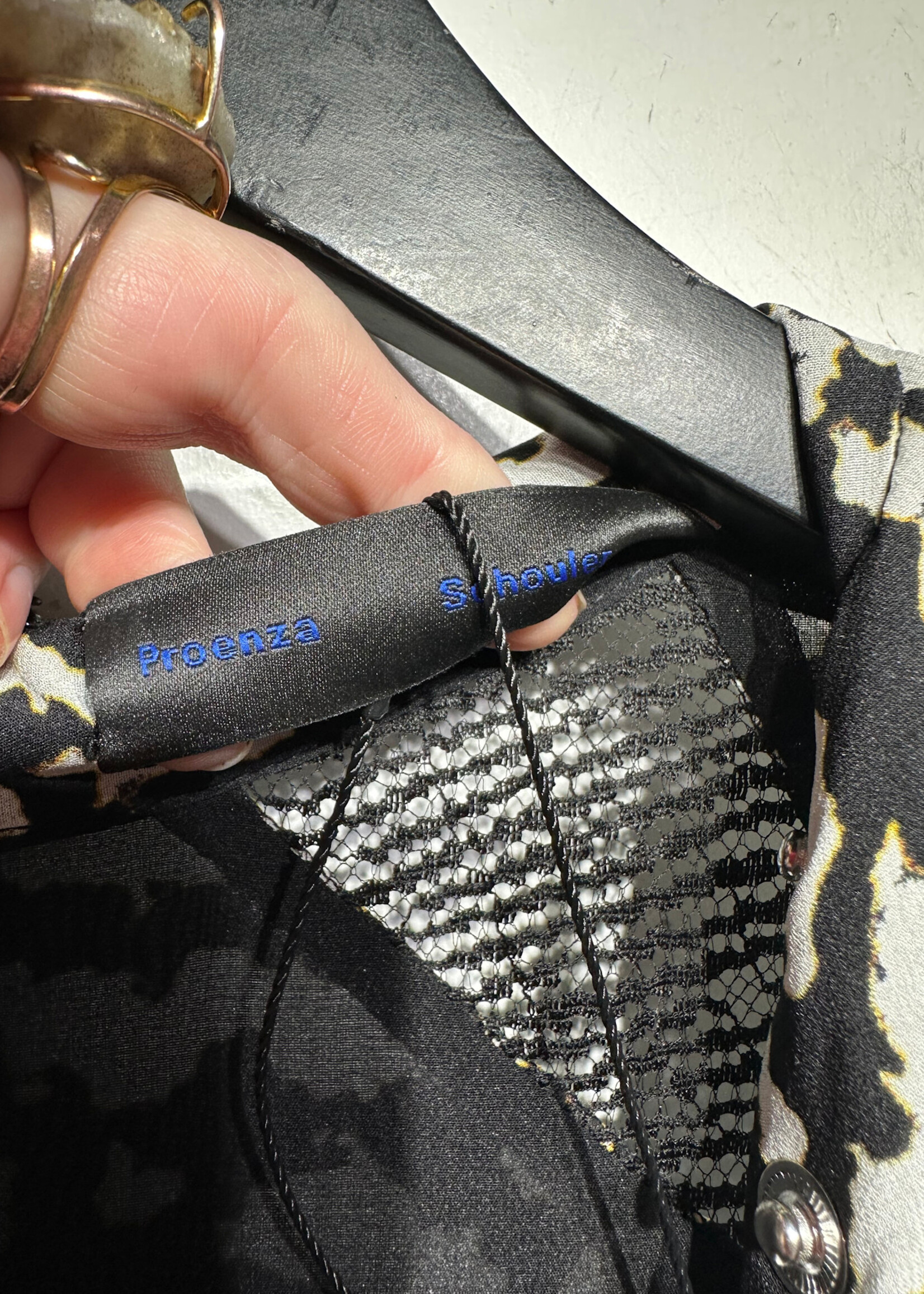 NWT Proenza Schouler Printed Snap Button Dress