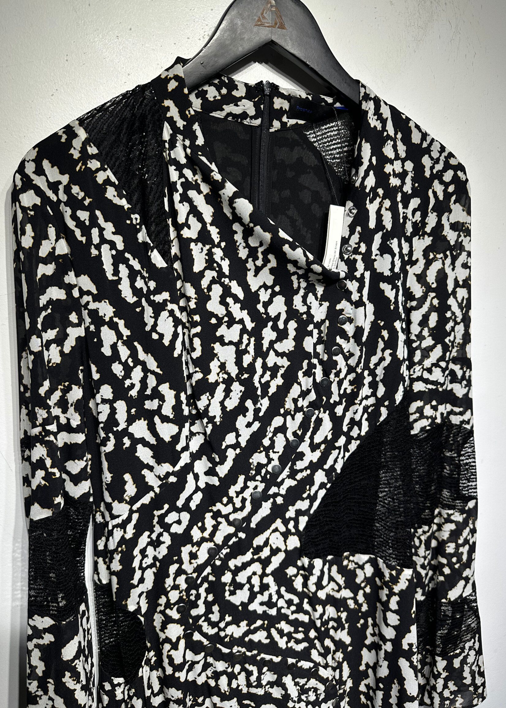 NWT Proenza Schouler Printed Snap Button Dress