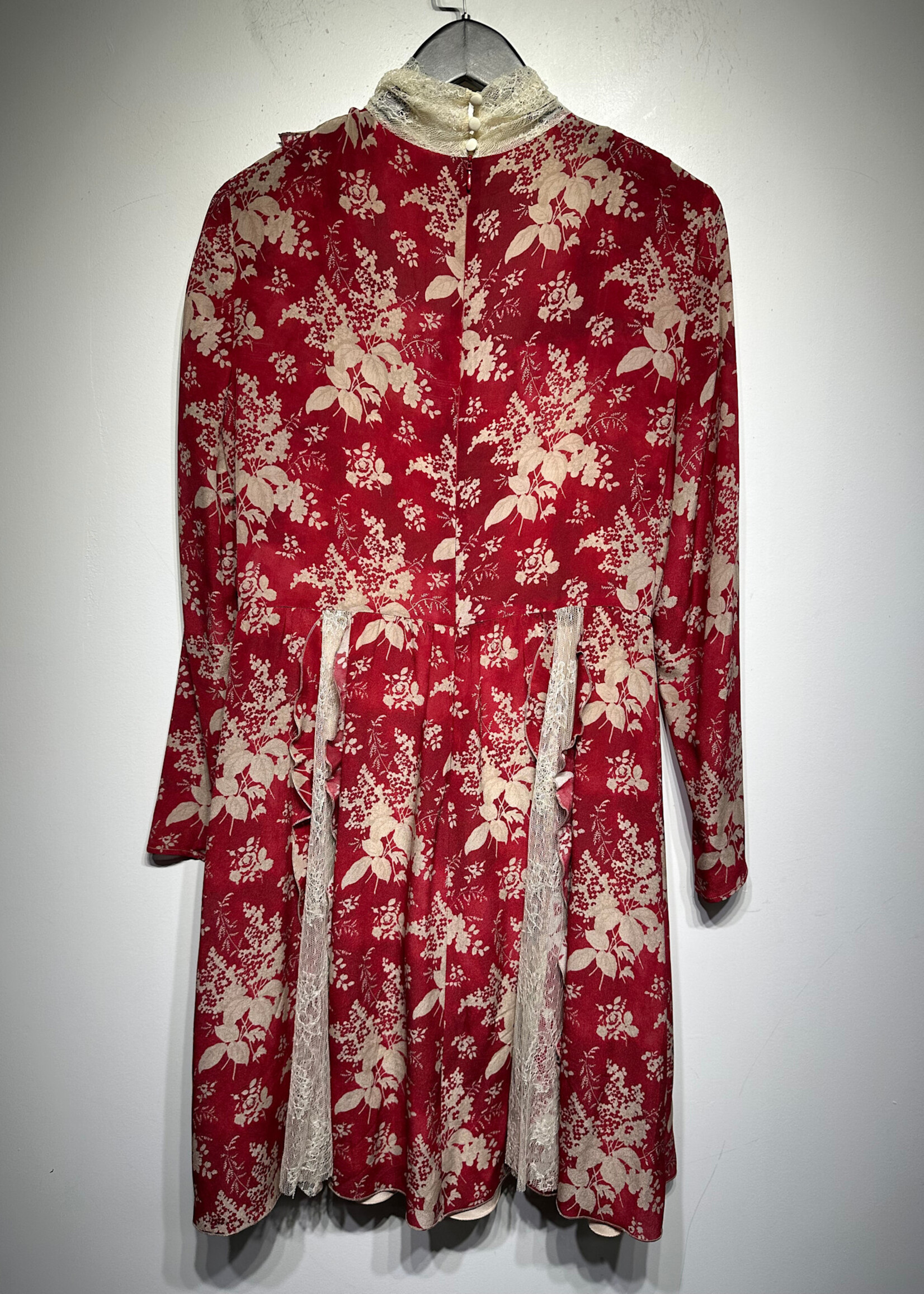 Valentino RED White Lace Layer Dress