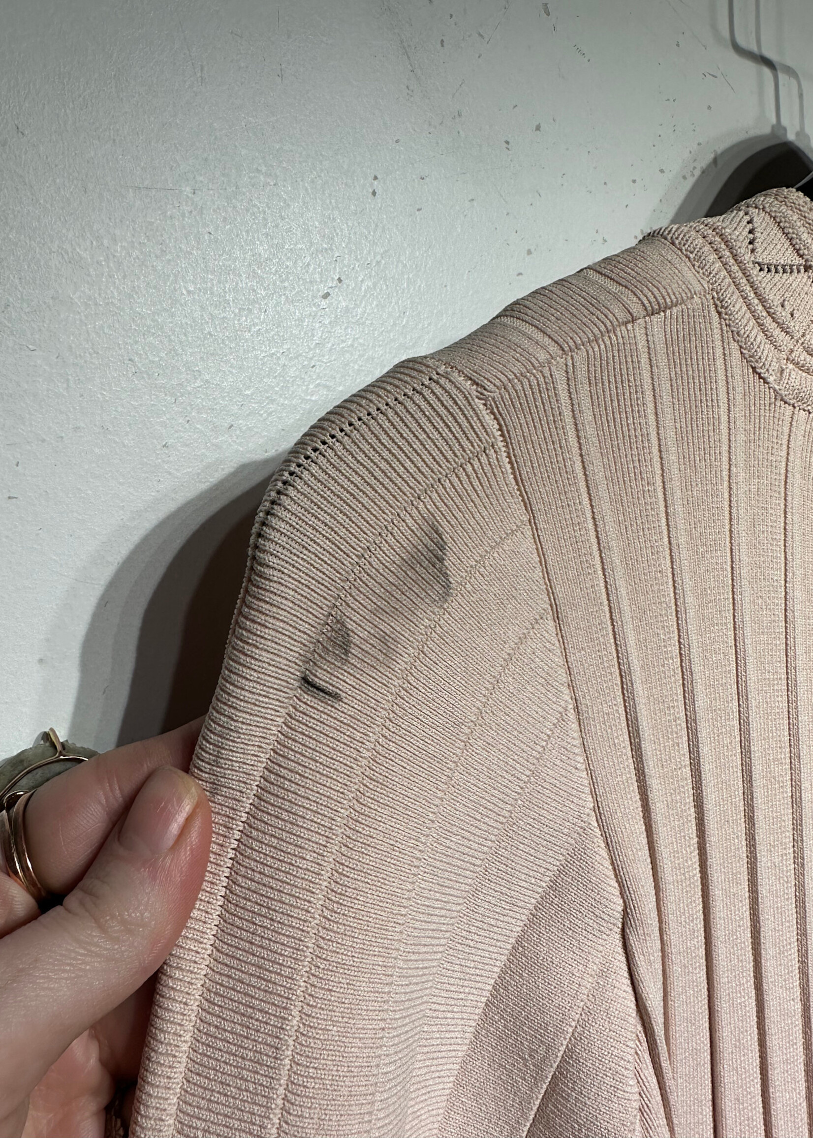 Sandro Pink Bell Sleeve Knit Dress