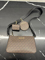 Michael Kors Brown Monogram Multi Side Bag
