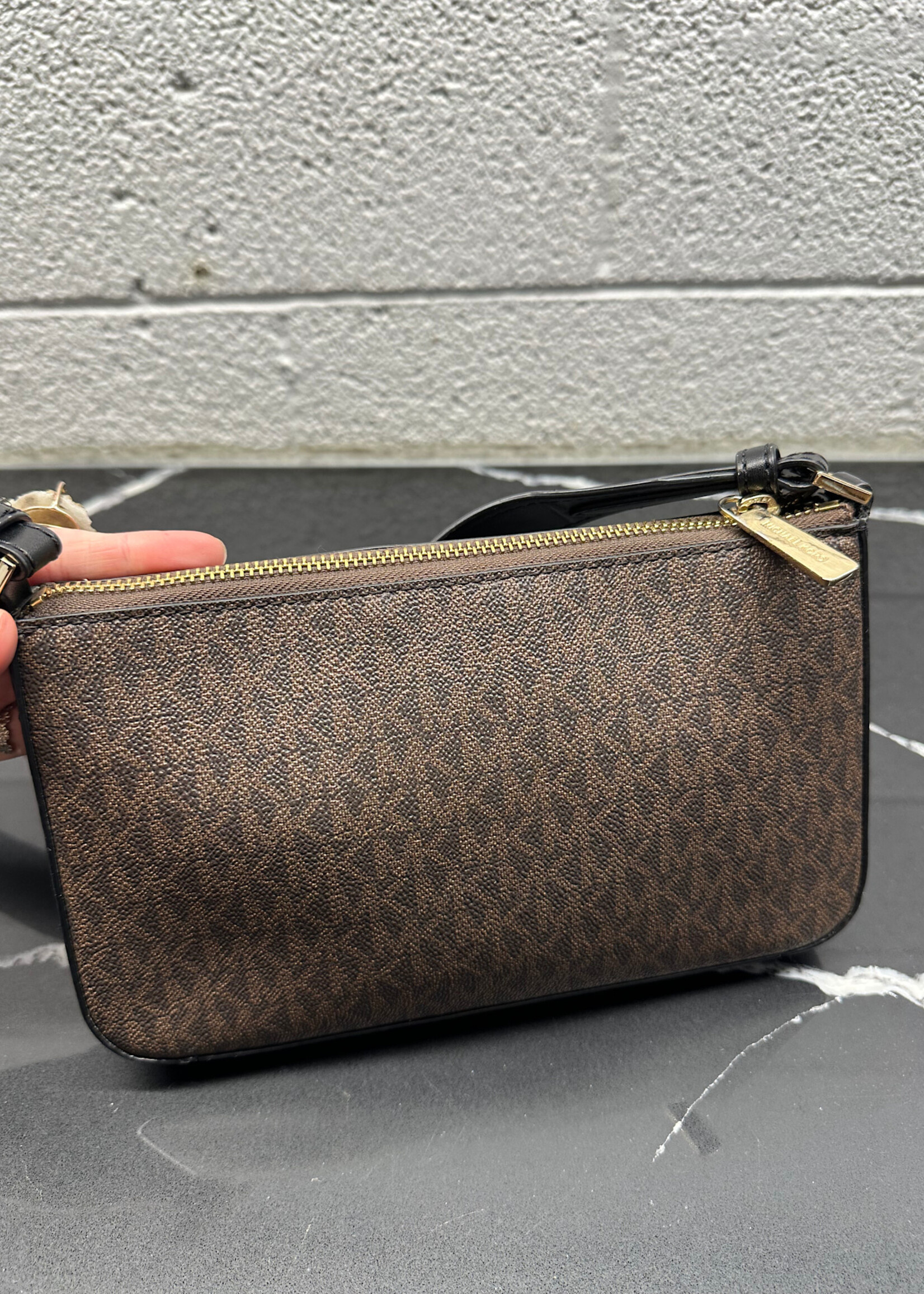 Michael Kors Brown Monogram Multi Side Bag