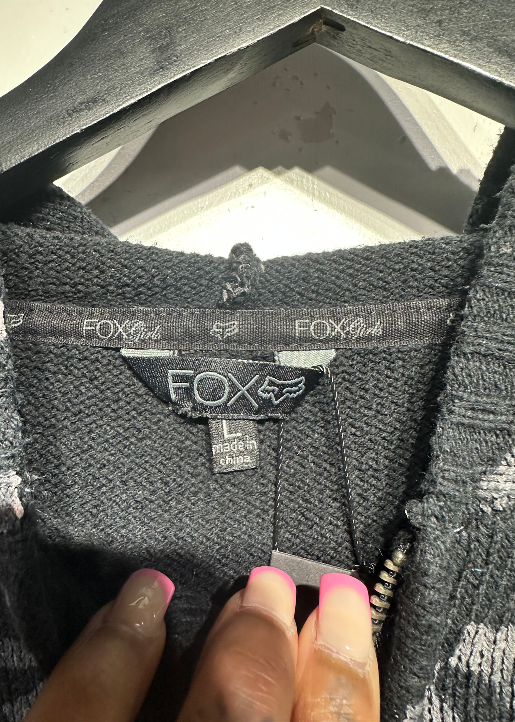 Fox Black AOP Jacket Fem L