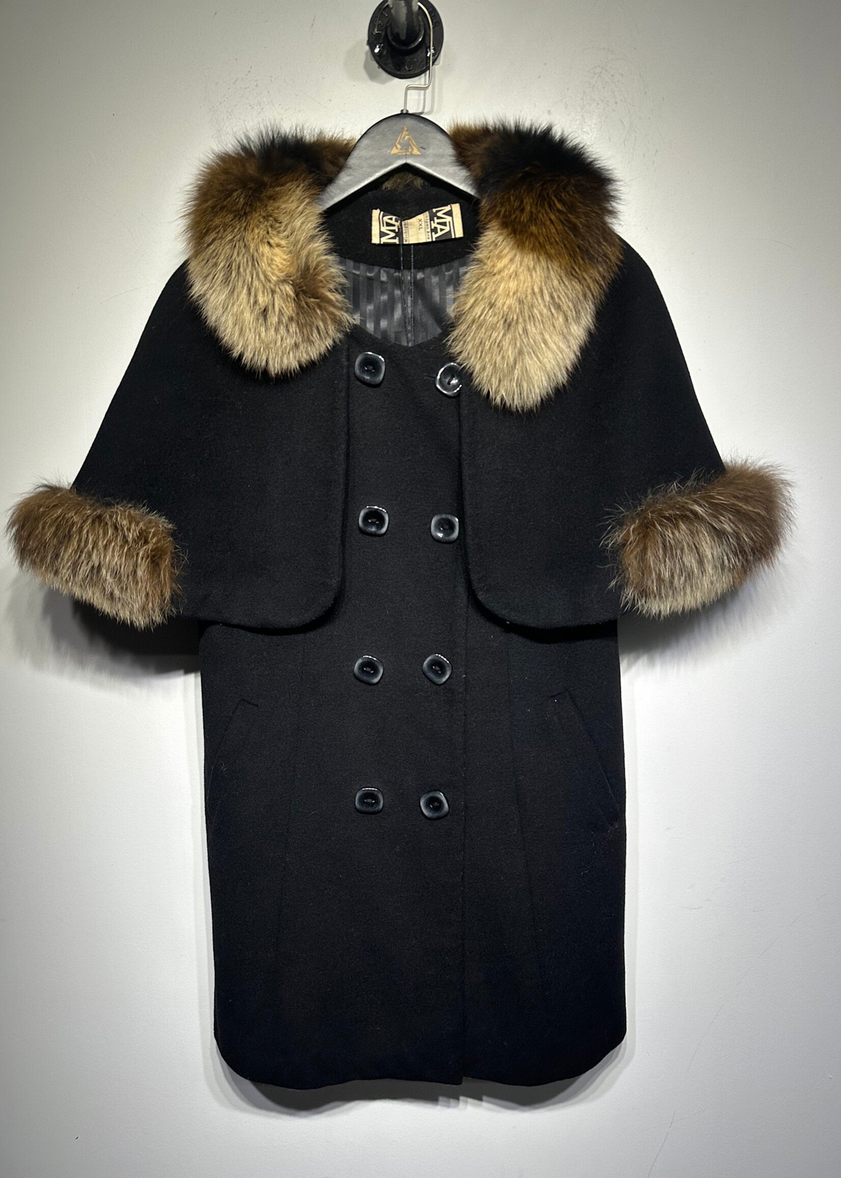 MICHIGAN AVE BLACK FUR JACKET FEM XXL