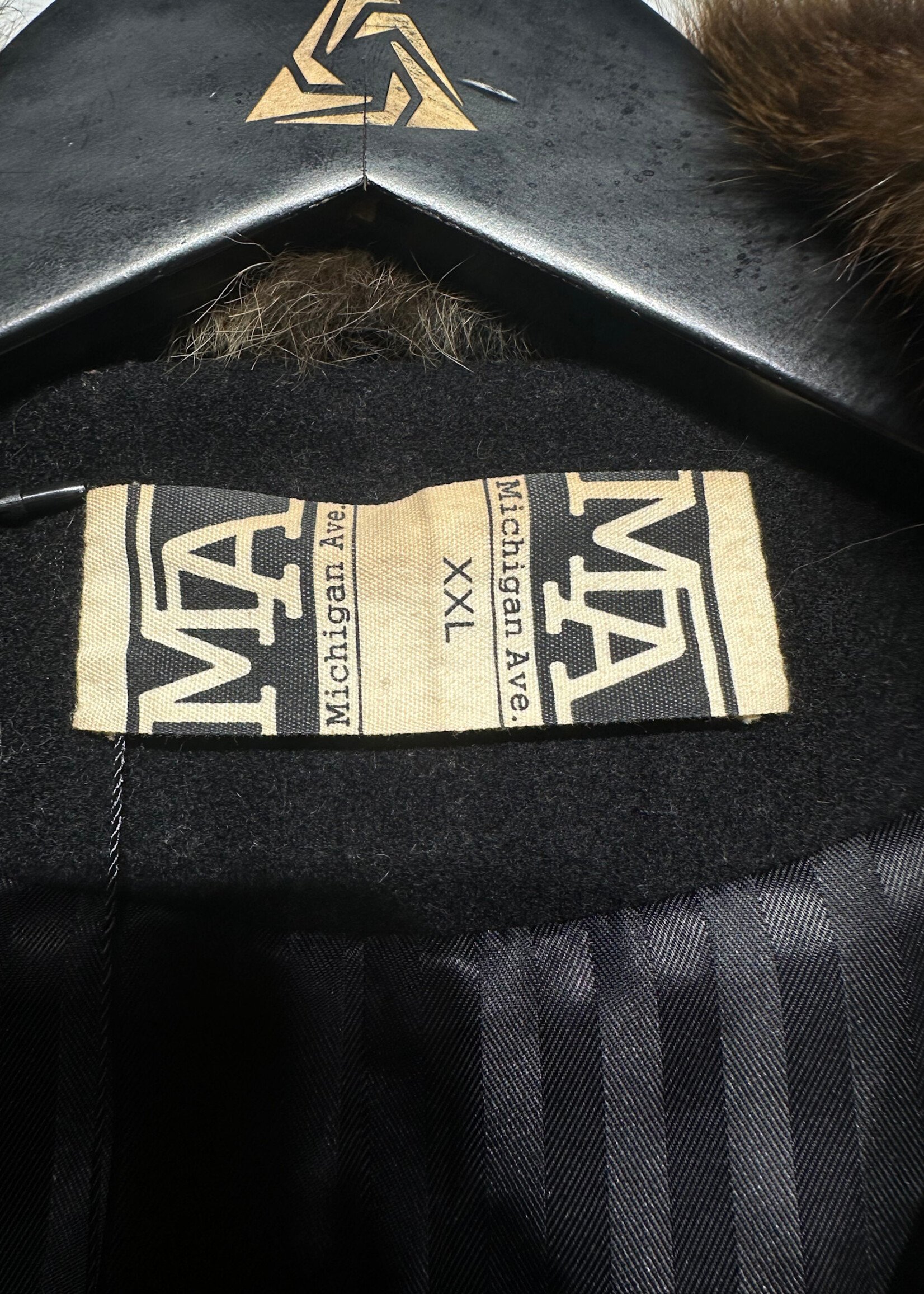 MICHIGAN AVE BLACK FUR JACKET FEM XXL