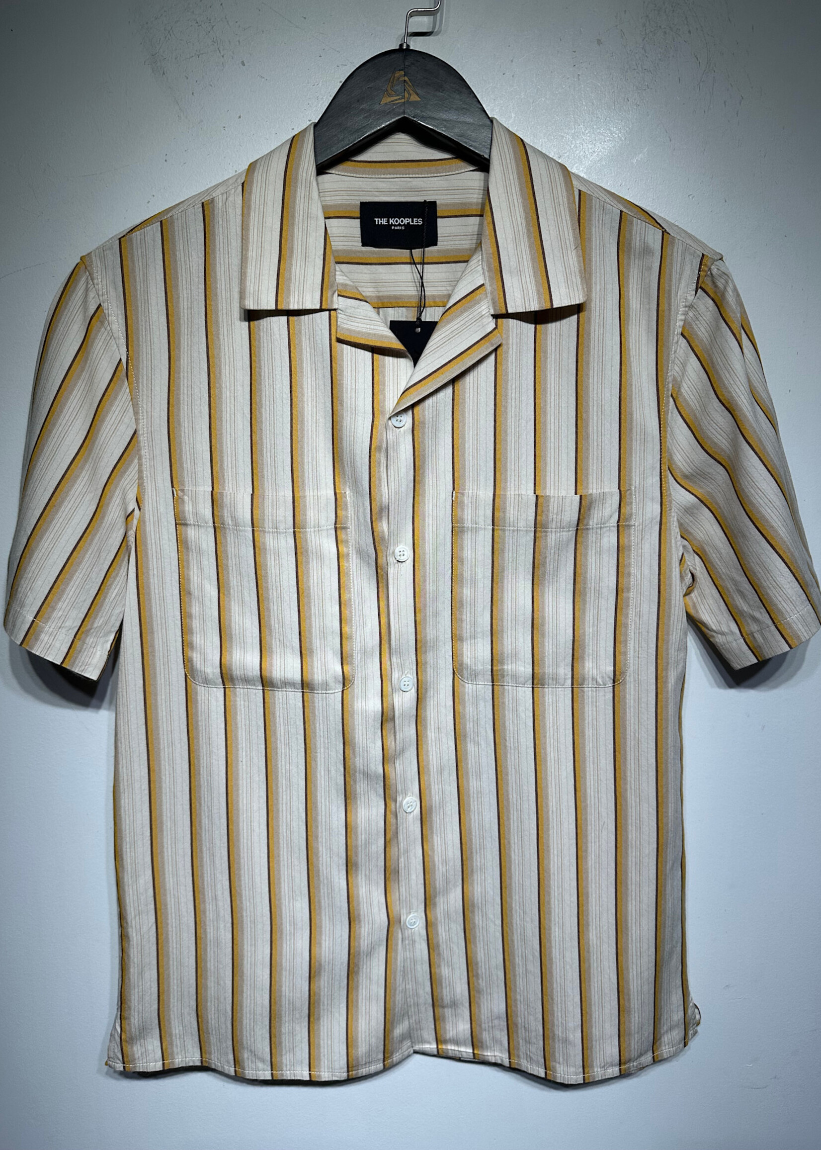 The Kooples White Yellow Striped BU S