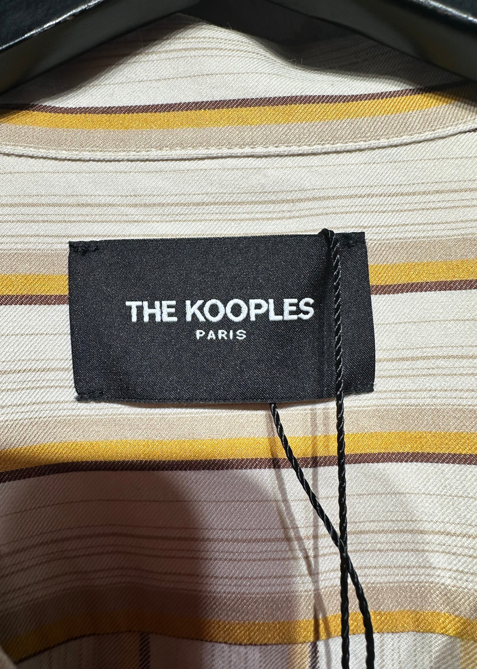 The Kooples White Yellow Striped BU S