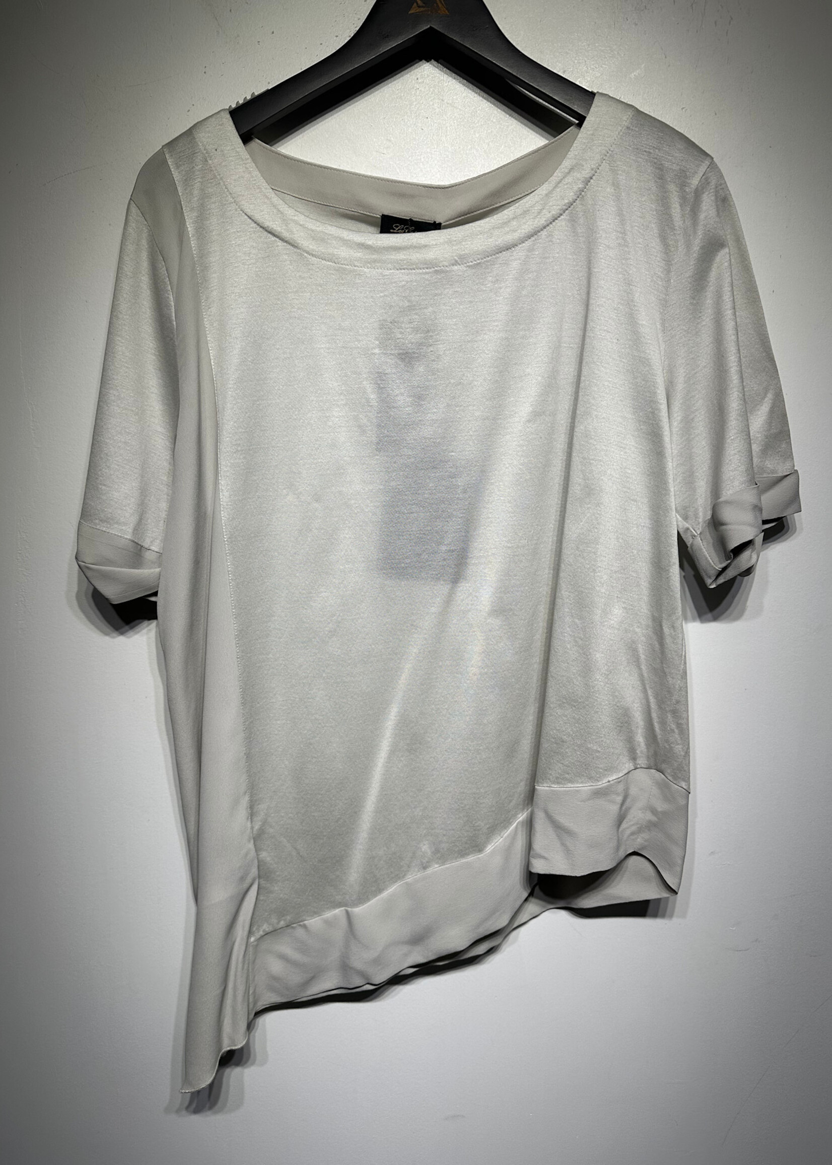 Les Copains NWT Grey Asymetrical Top Fem L