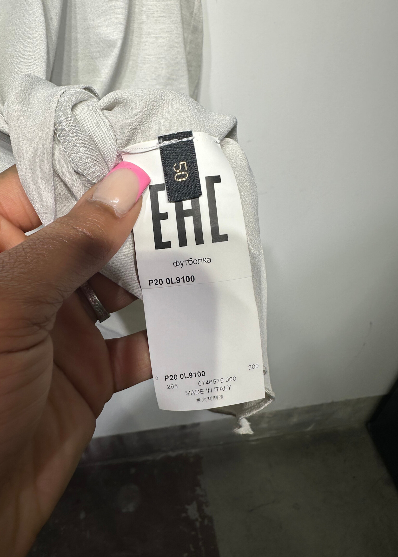 Les Copains NWT Grey Asymetrical Top Fem L