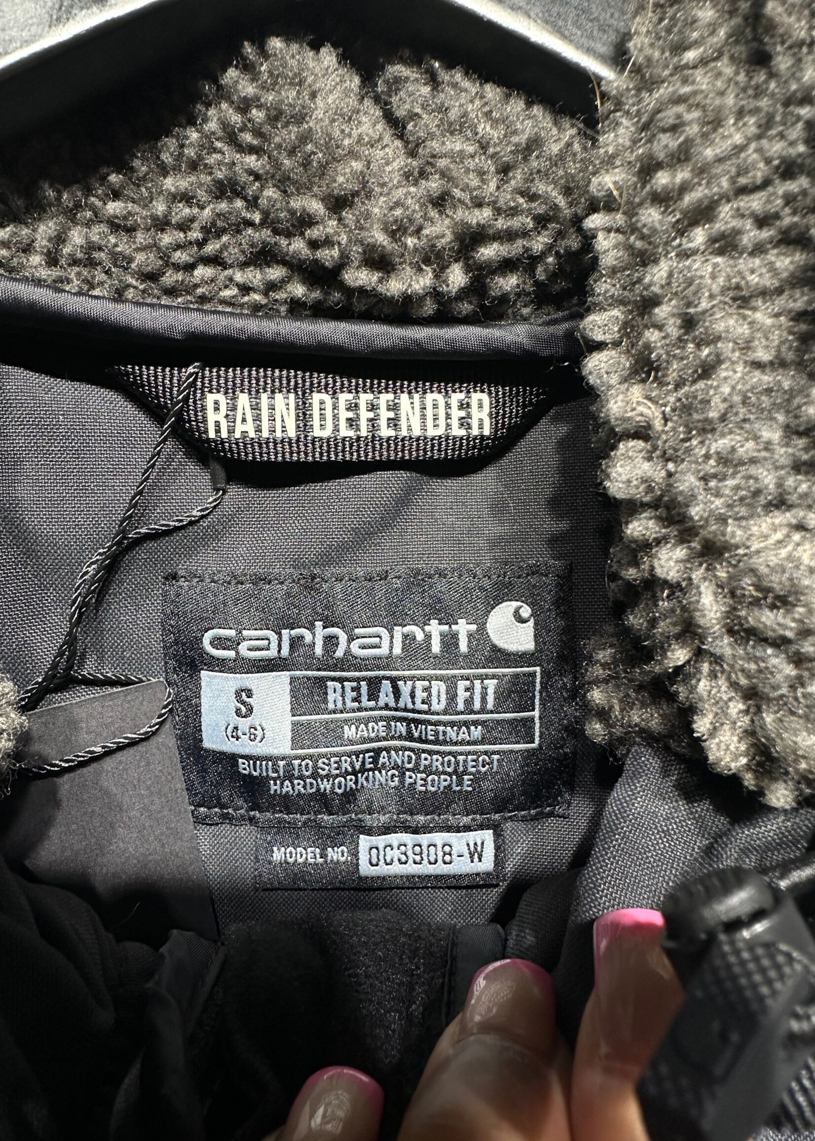 Carhartt Black 'Rain Defender' Coat S
