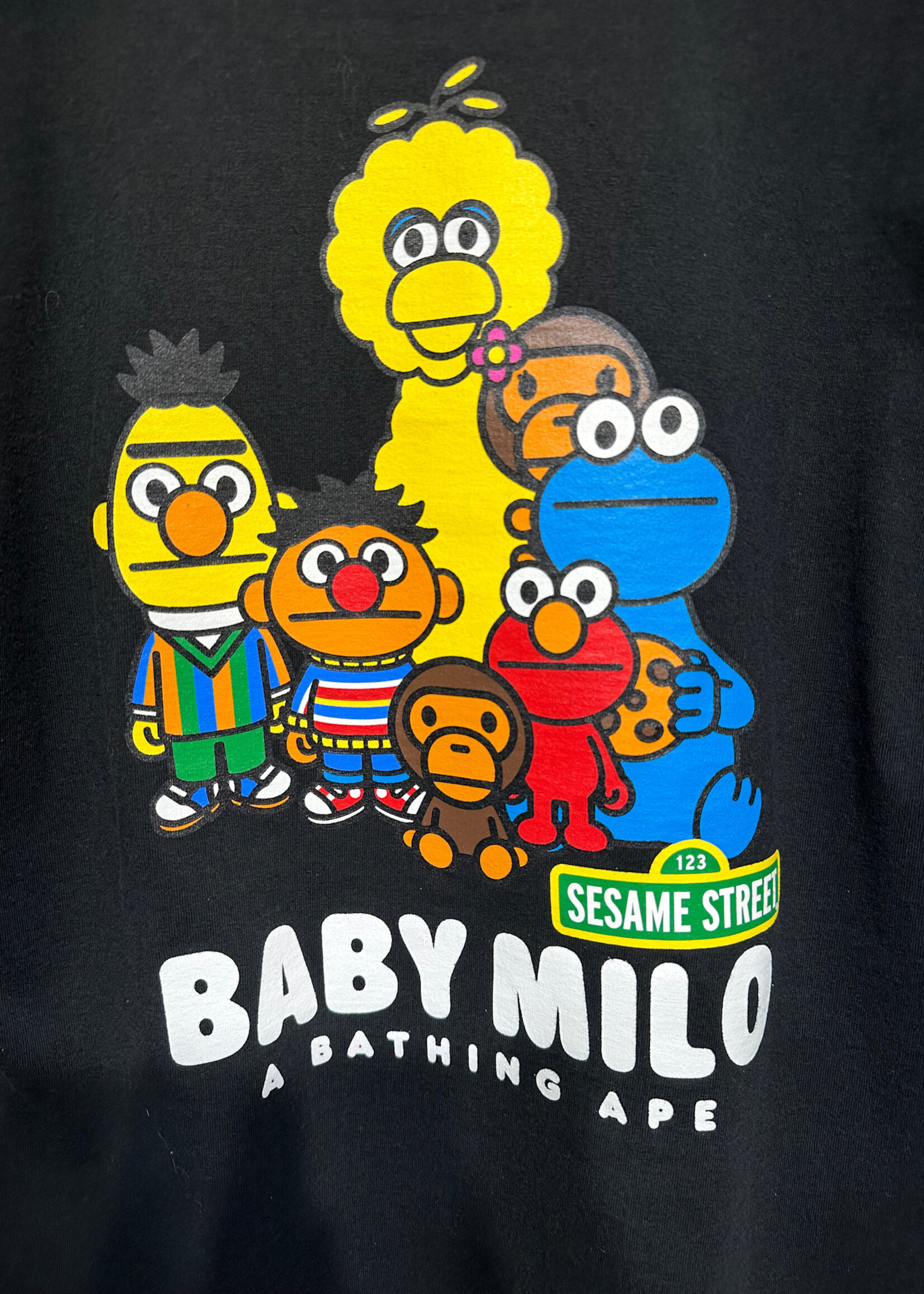 Baby Milo Sesame St Black Tee M