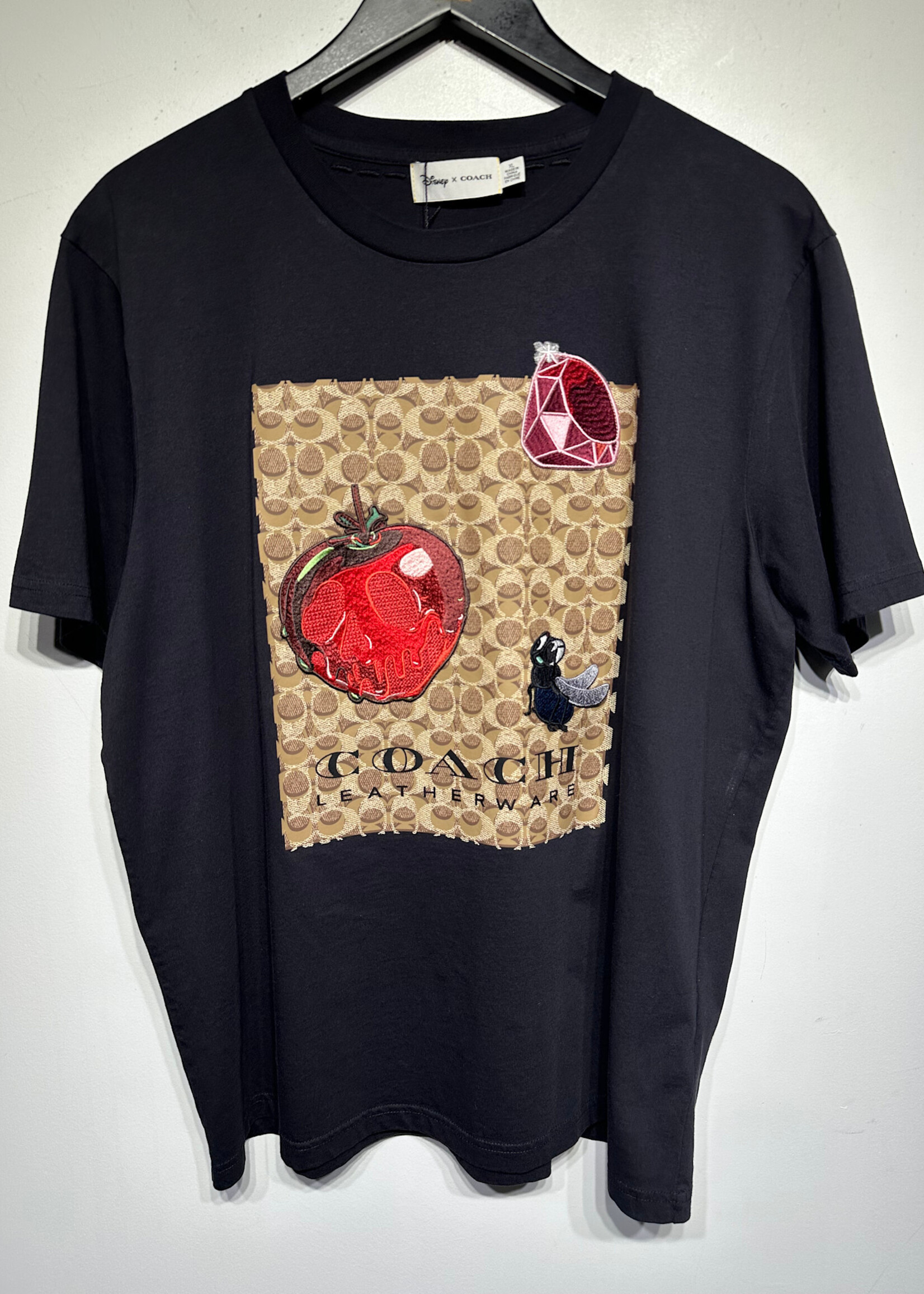 Disney x Coach Black Tee Fem XL