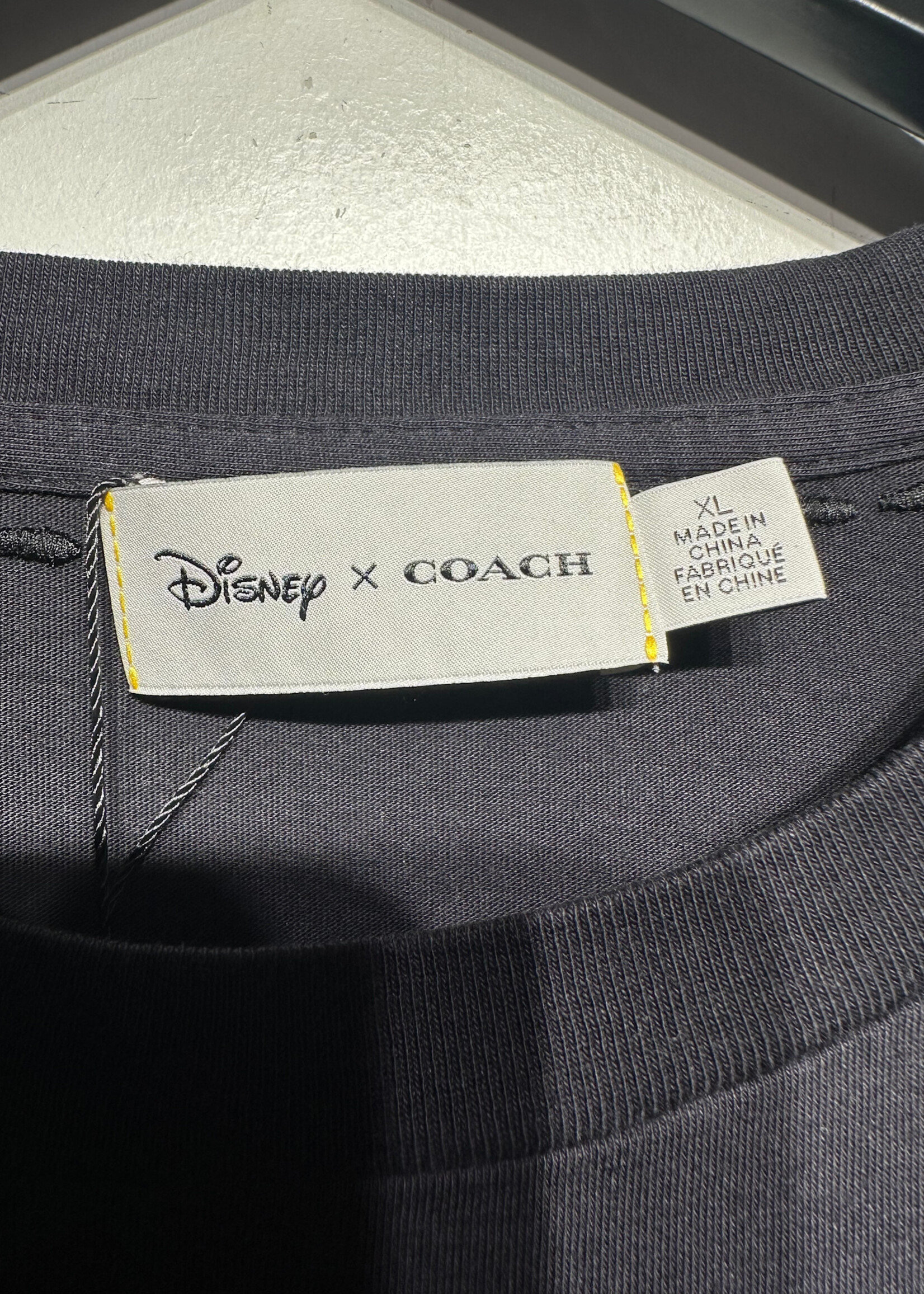 Disney x Coach Black Tee Fem XL