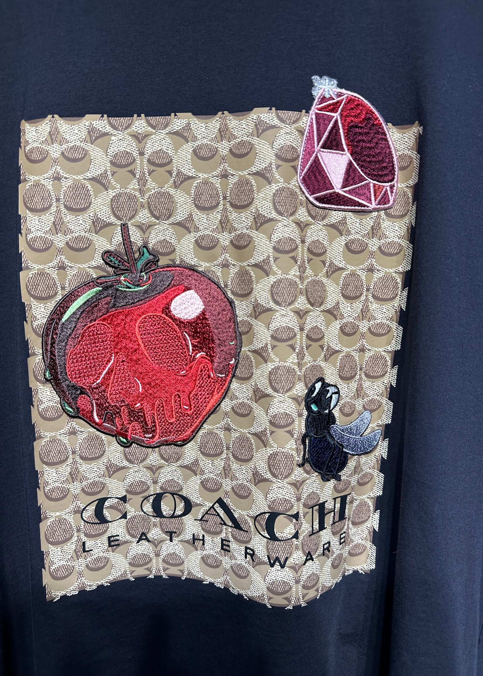 Disney x Coach Black Tee Fem XL