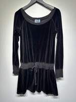 JUICY COUTURE BLACK VELOUR DRESS XL