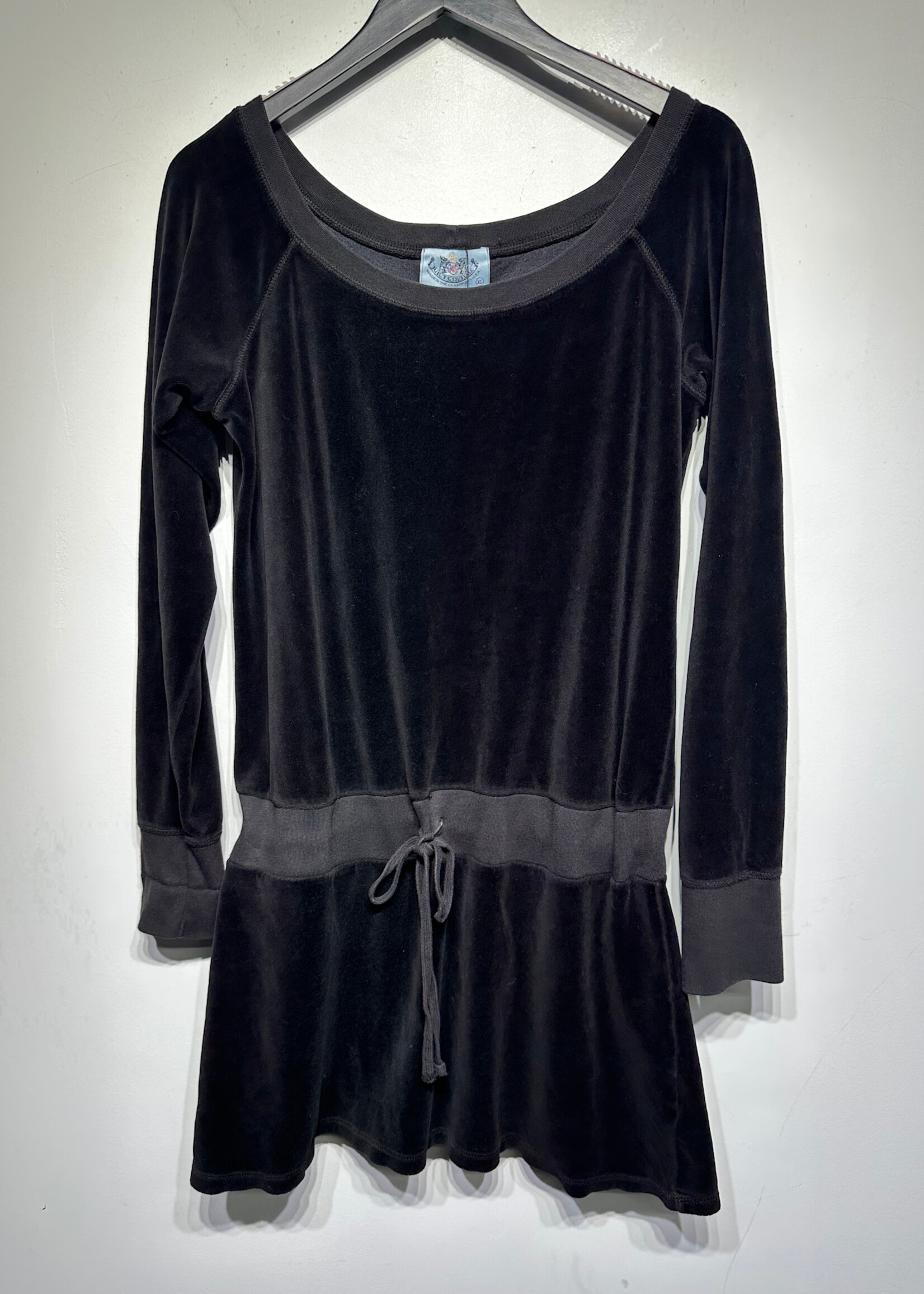 JUICY COUTURE BLACK VELOUR DRESS XL