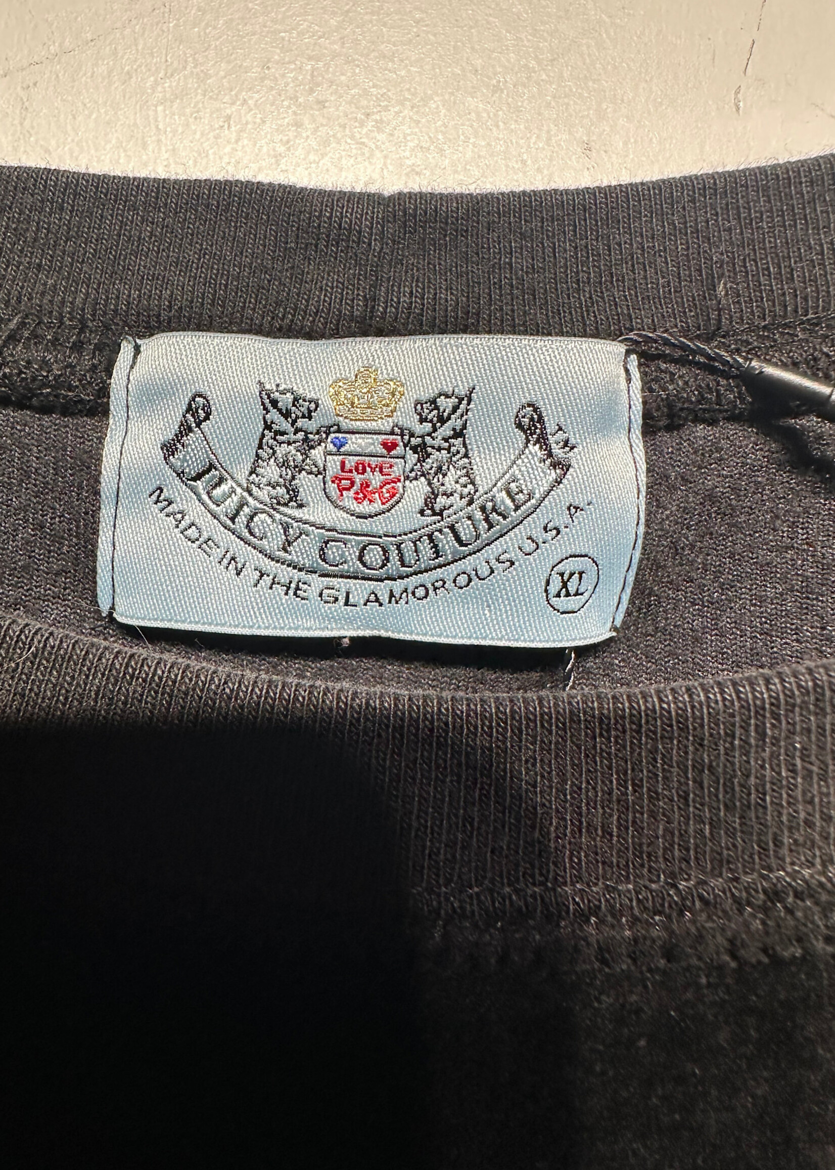 JUICY COUTURE BLACK VELOUR DRESS XL