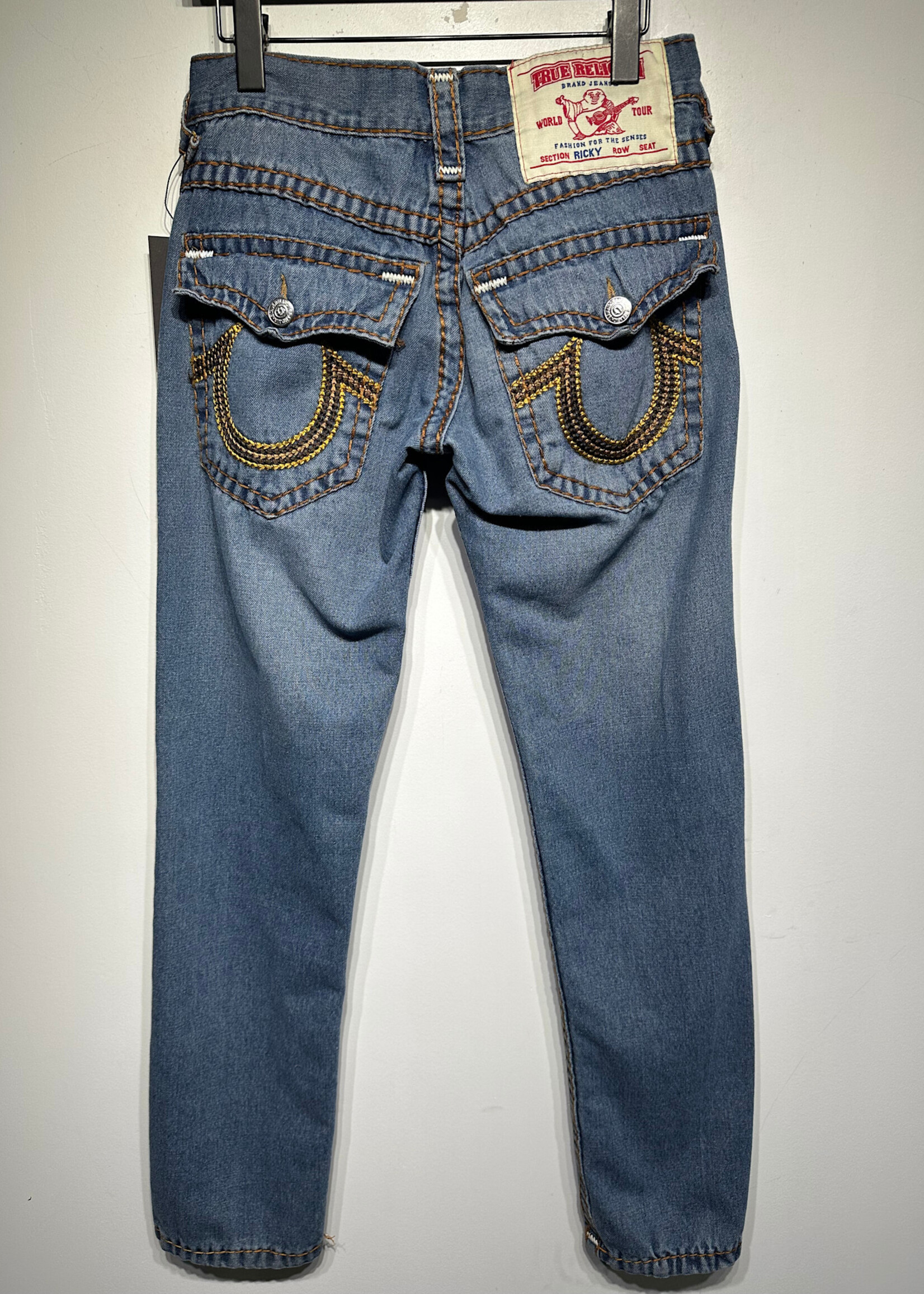 True Religion Orange Stitch Ricky Jeans Masc 30