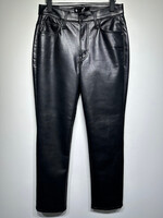 Mother 'Smarty Pants' Black Faux Leather Pants 27