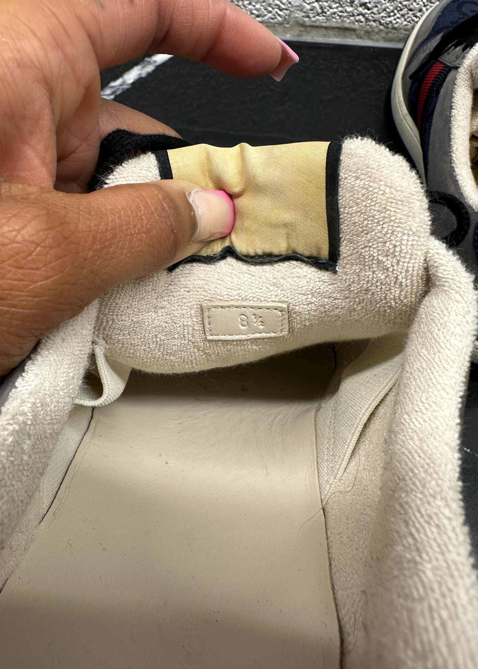 Gucci Navy Screener Sneakers 8.5/Fits Masc 9.5