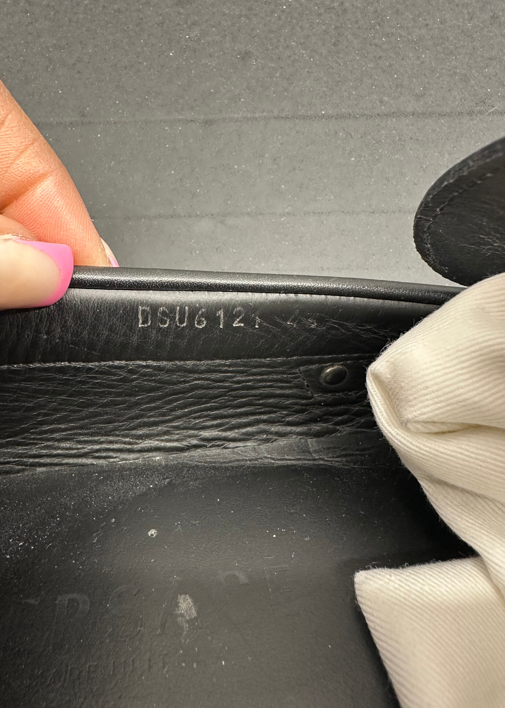 Versace Black Grommet Leather Loafers 43/10