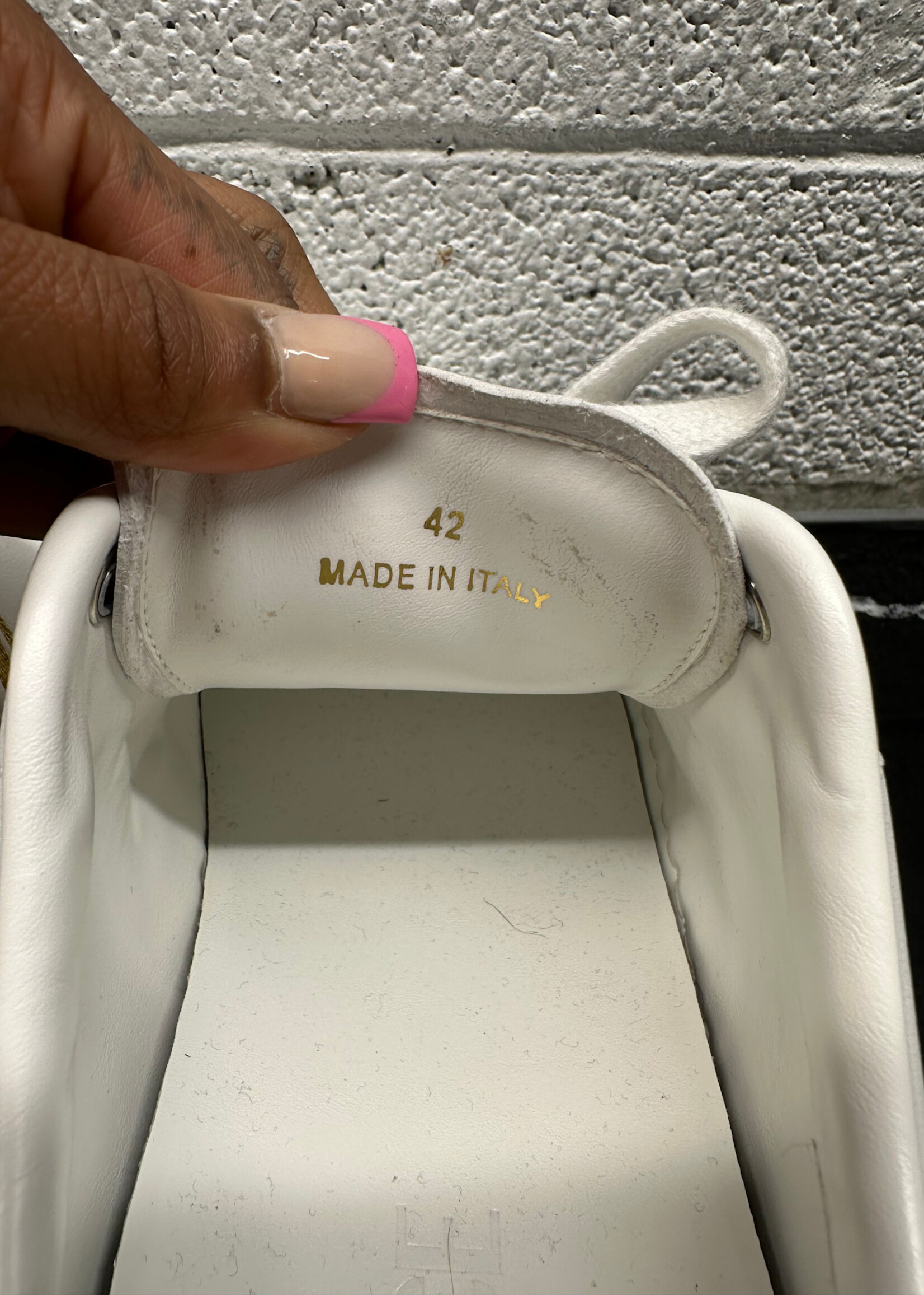 Versace White Gold Greca Sneakers 42/9