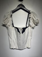 Moda Int White Black Bra Corset M