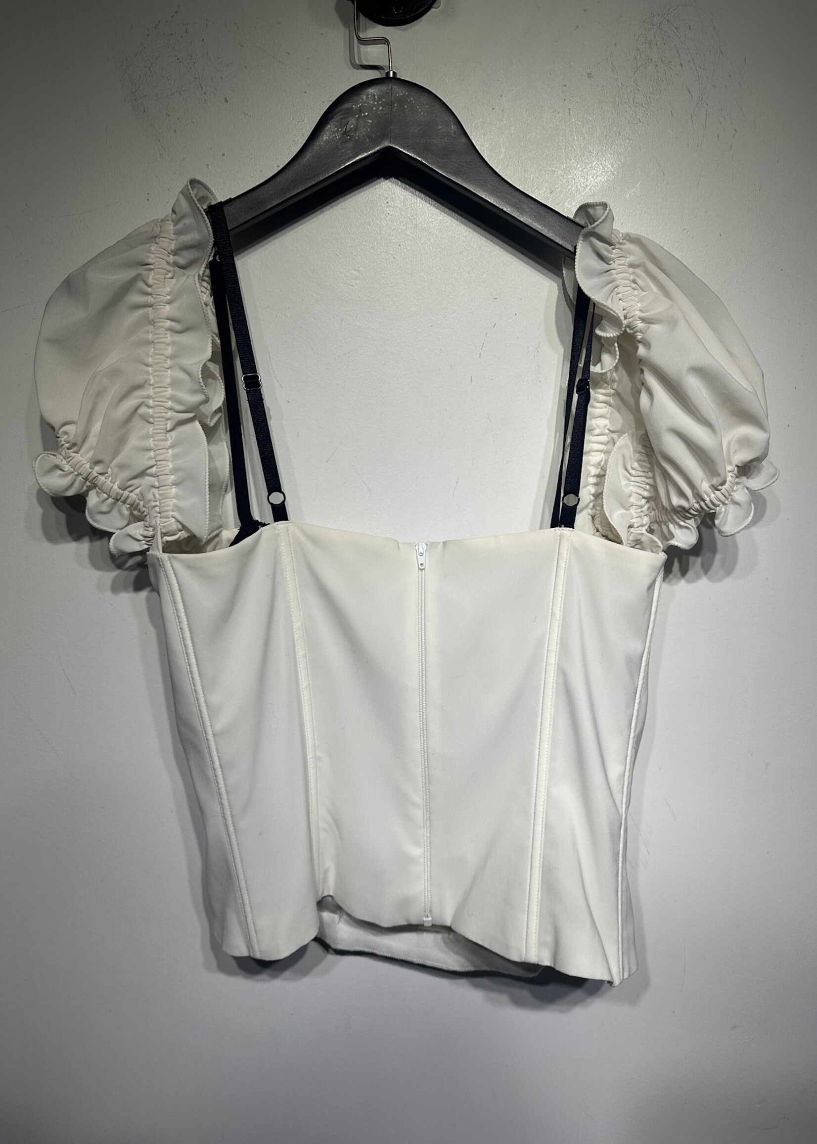 Moda Int White Black Bra Corset M