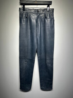 Prada Grey Leather Pants Masc 30 AS IS