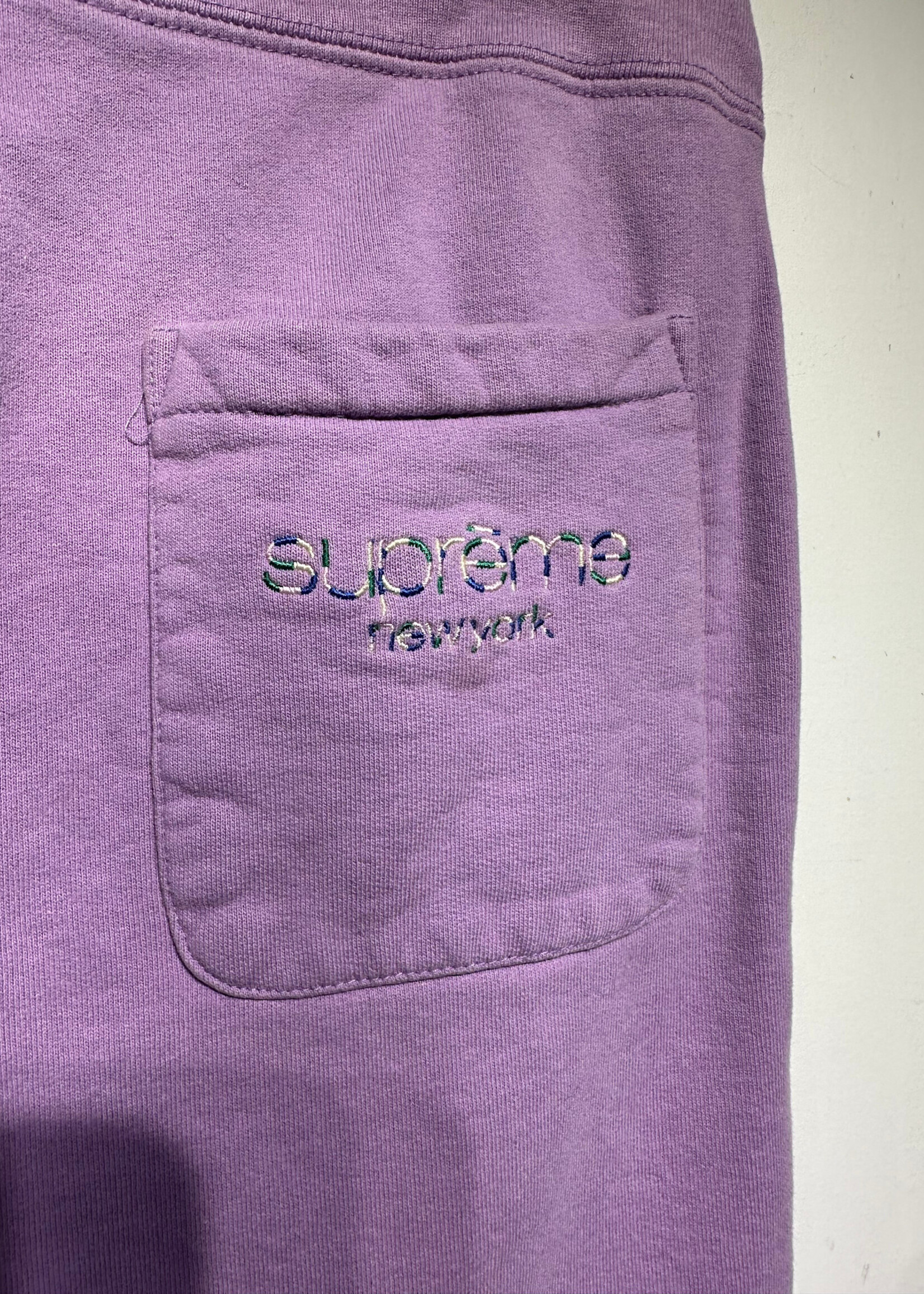 Supreme Light Purple Logo Sweats S/30 AS IS