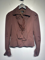 Bebe Brown Crop Rain Coat Fem XS
