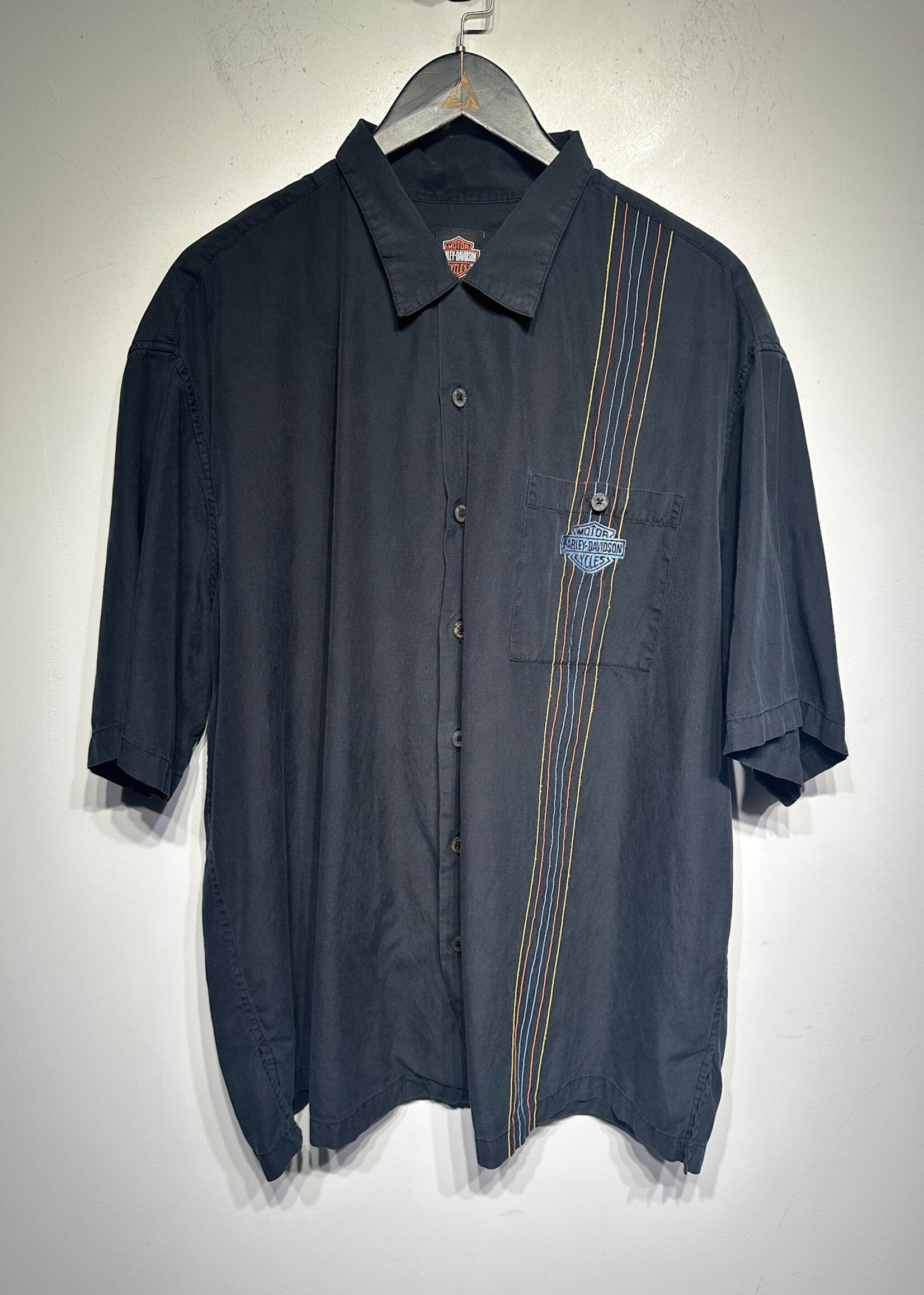 Harley Black Silk Embroidered SS BU XXL