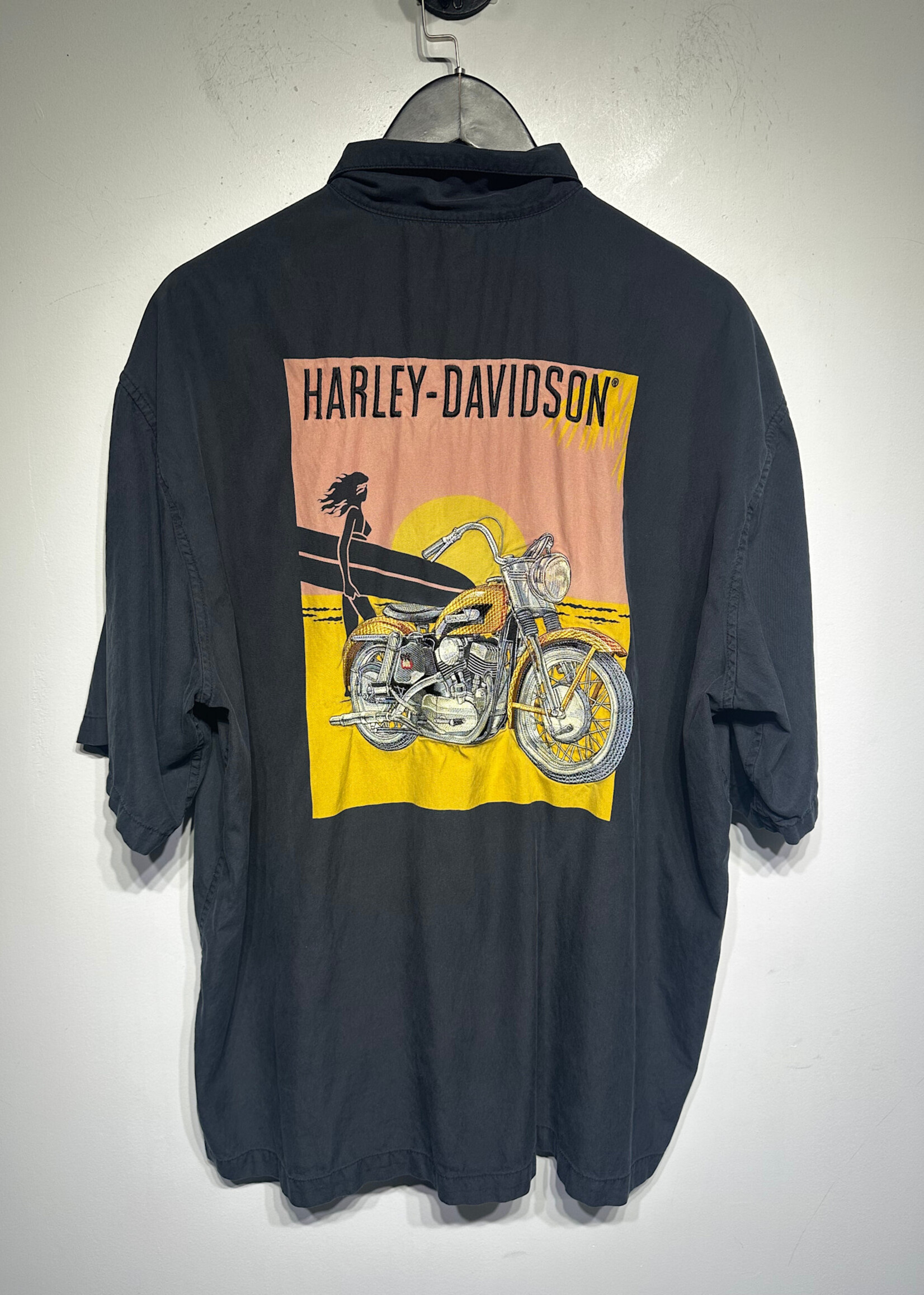 Harley Black Silk Embroidered SS BU XXL