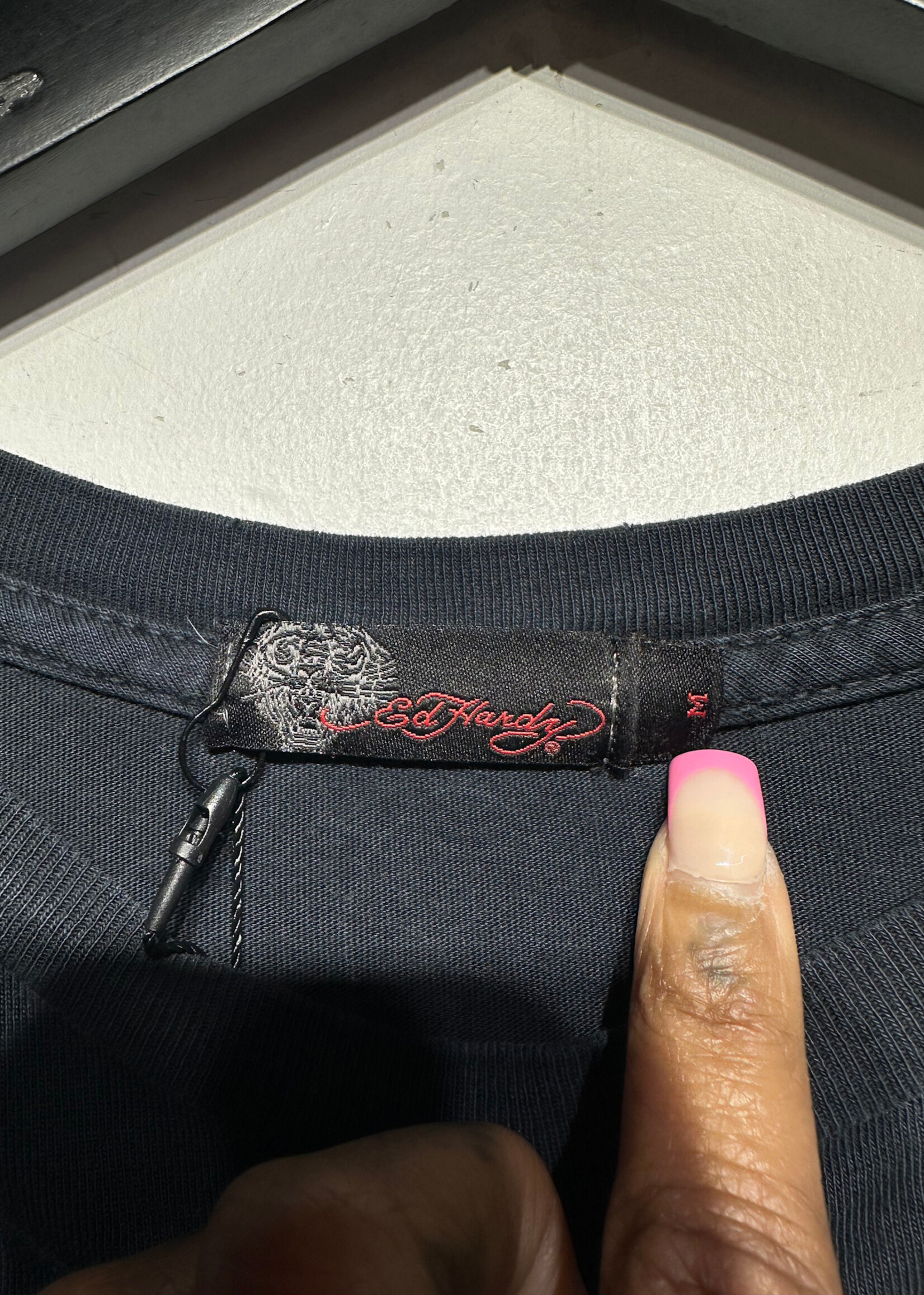 Ed Hardy Black Blue Red Graphic Tee M